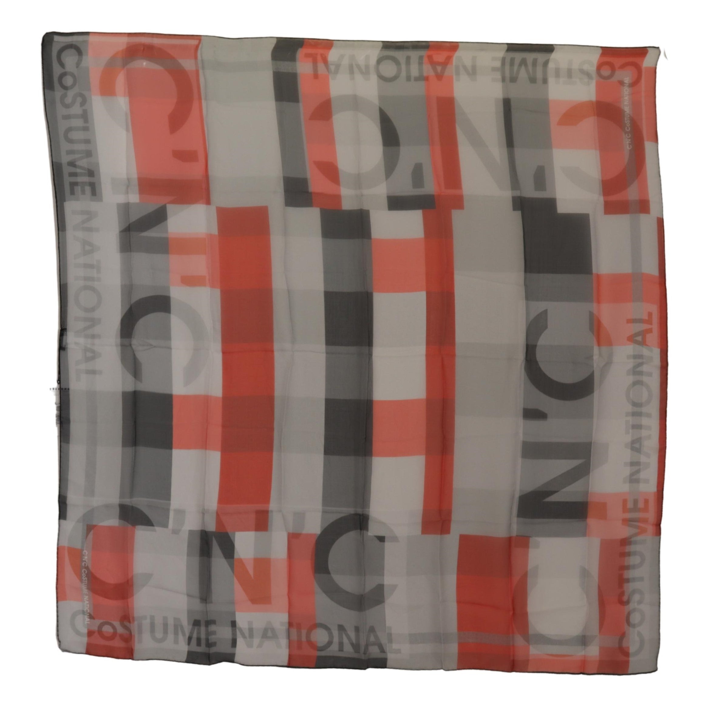 Costume National Elegant Silk Checkered Scarf - ACCEXO