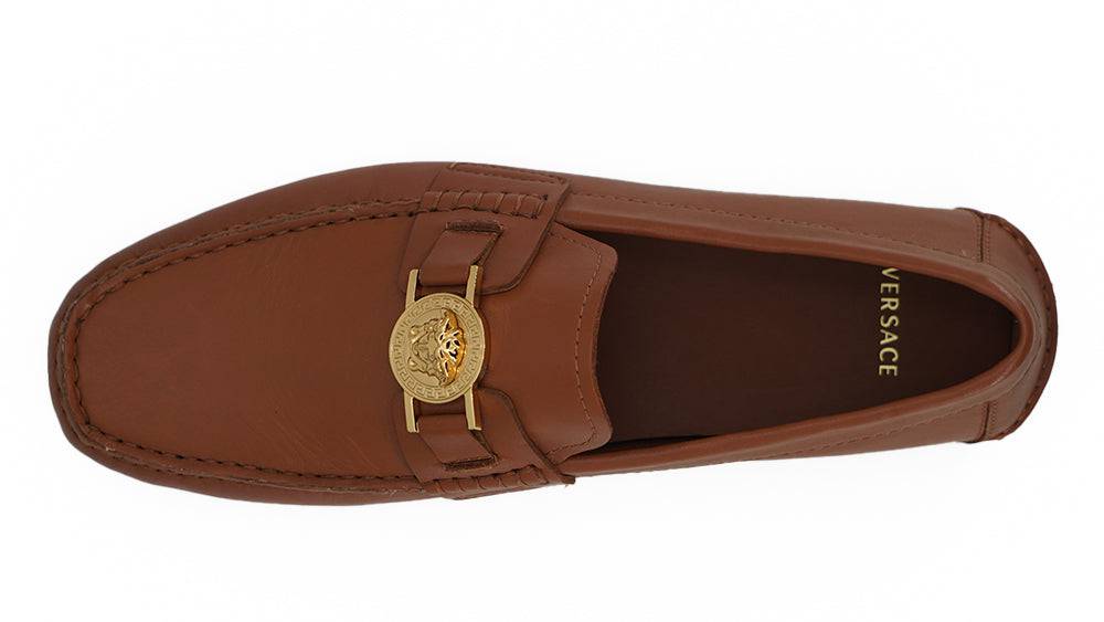 Versace Elegant Medusa-Embossed Leather Loafers - ACCEXO