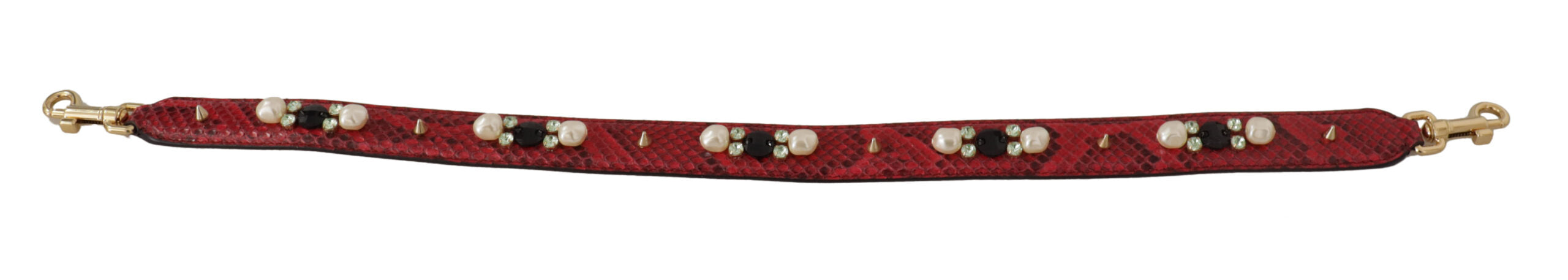 Dolce & Gabbana Elegant Red Python Leather Shoulder Strap - ACCEXO