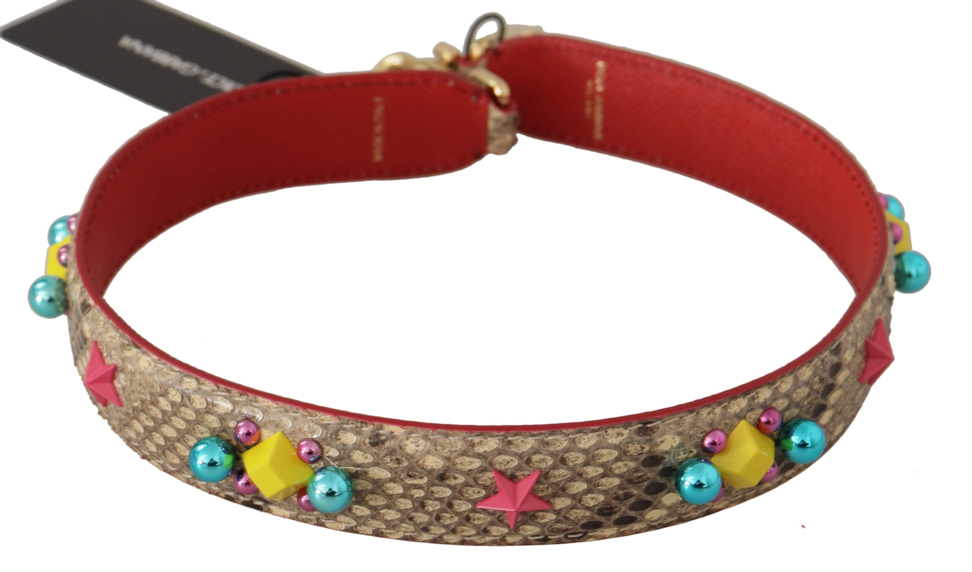 Dolce & Gabbana Exquisite Beige Python Leather Bag Strap - ACCEXO