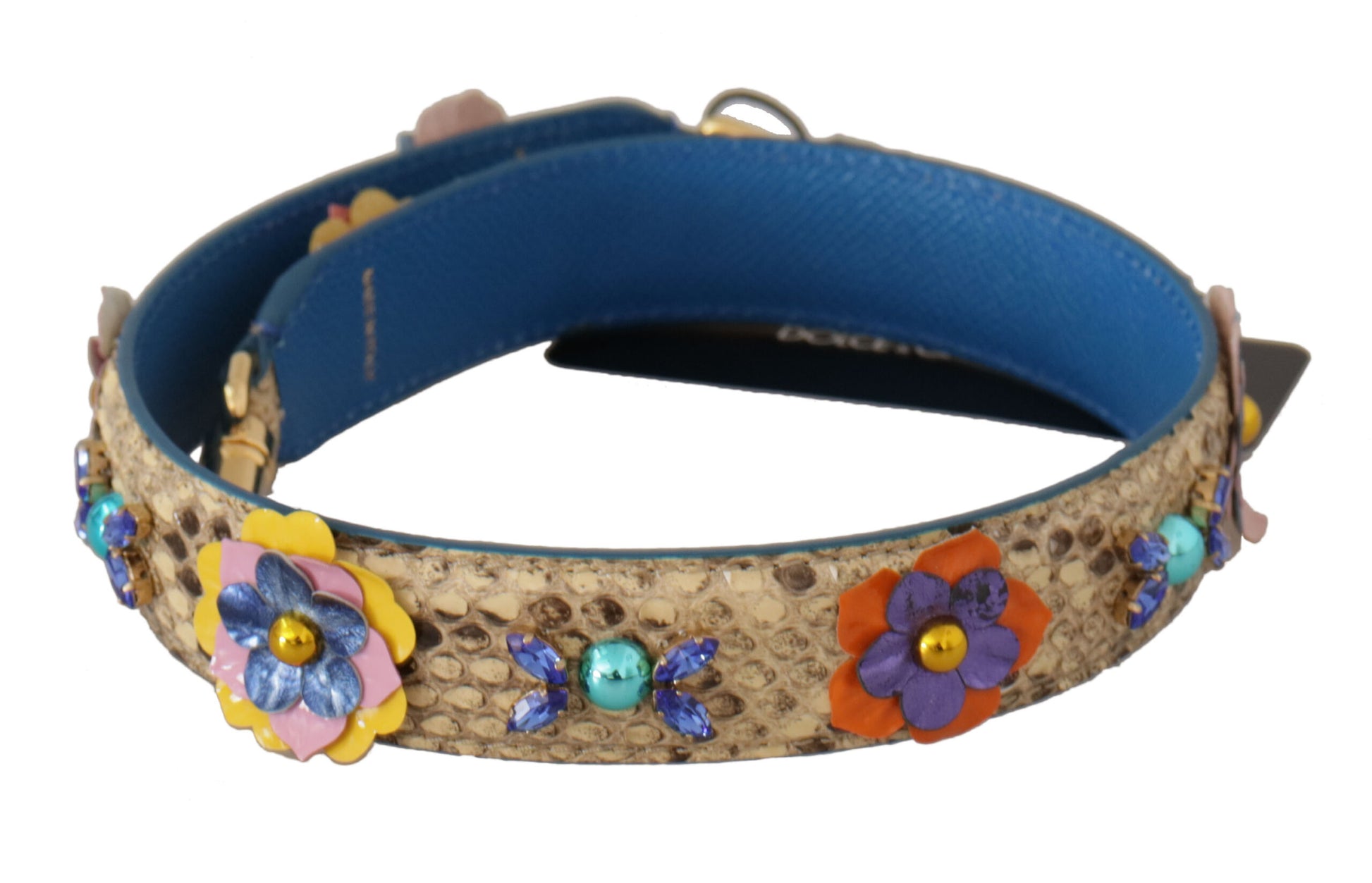 Dolce & Gabbana Elegant Beige Python Leather Strap - ACCEXO