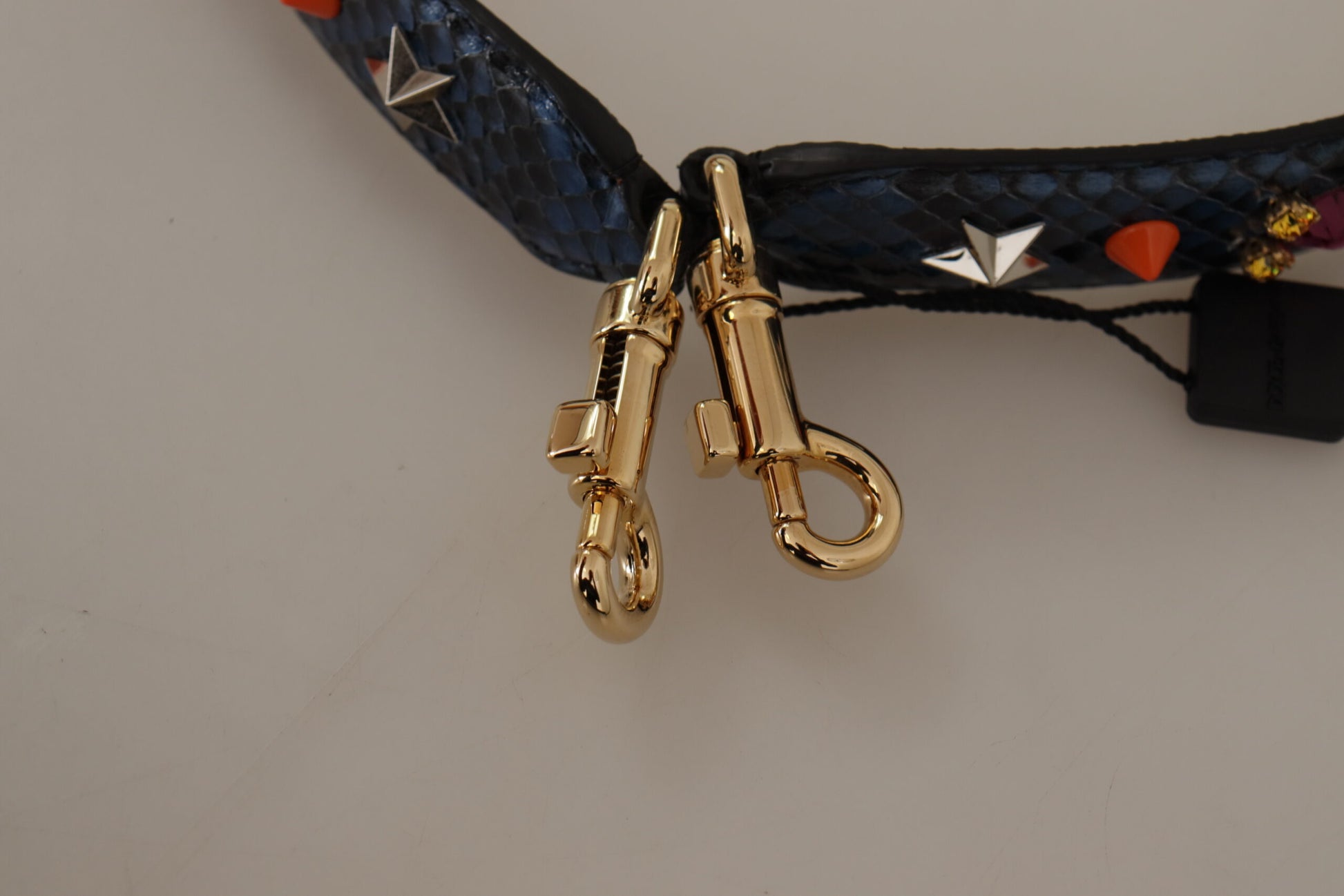 Dolce & Gabbana Elegant Blue Python Leather Bag Strap - ACCEXO