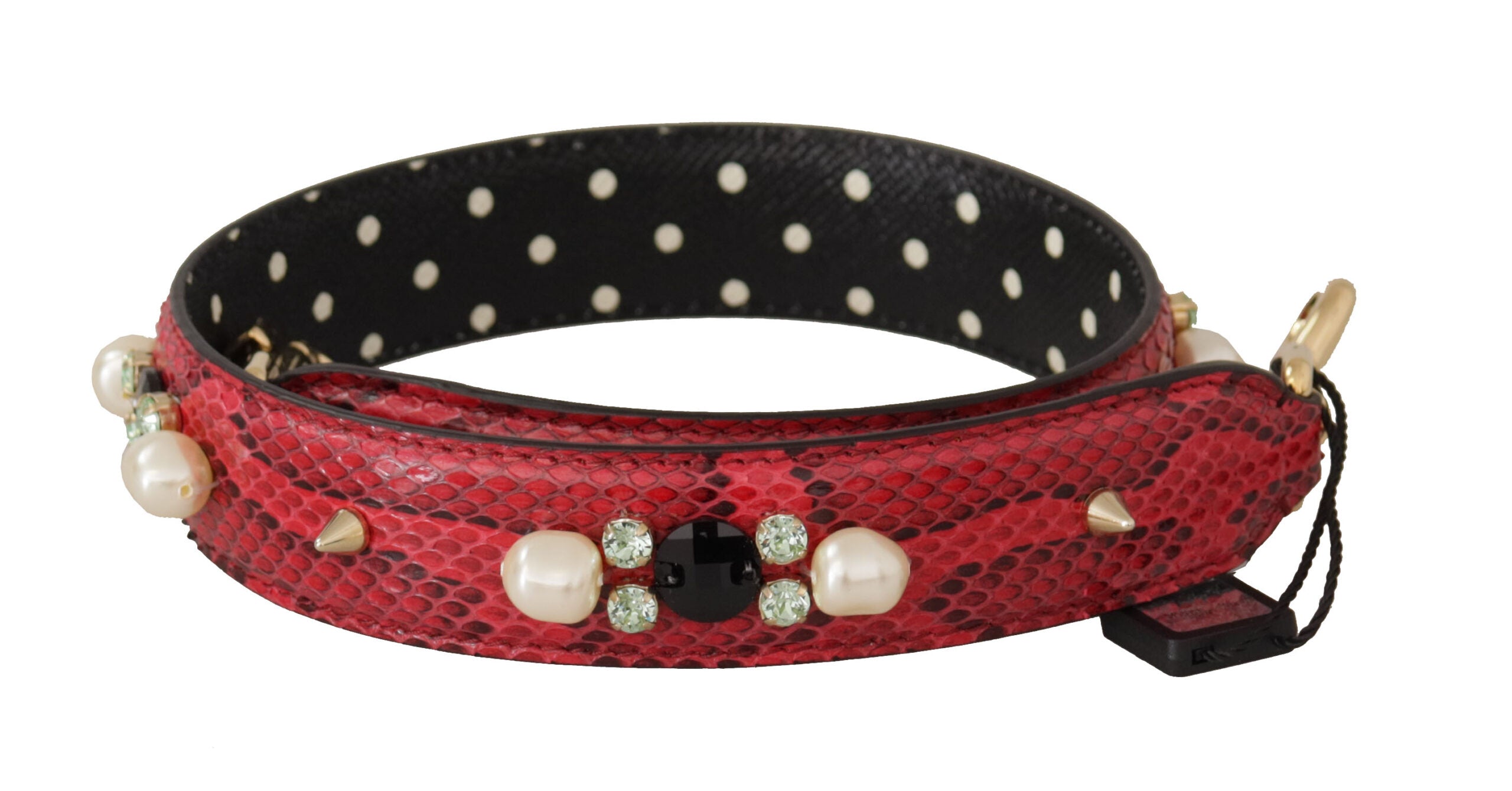 Dolce & Gabbana Elegant Red Python Leather Shoulder Strap - ACCEXO