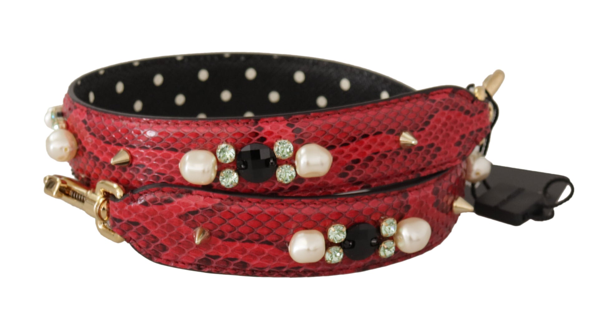Dolce & Gabbana Elegant Red Python Leather Shoulder Strap - ACCEXO