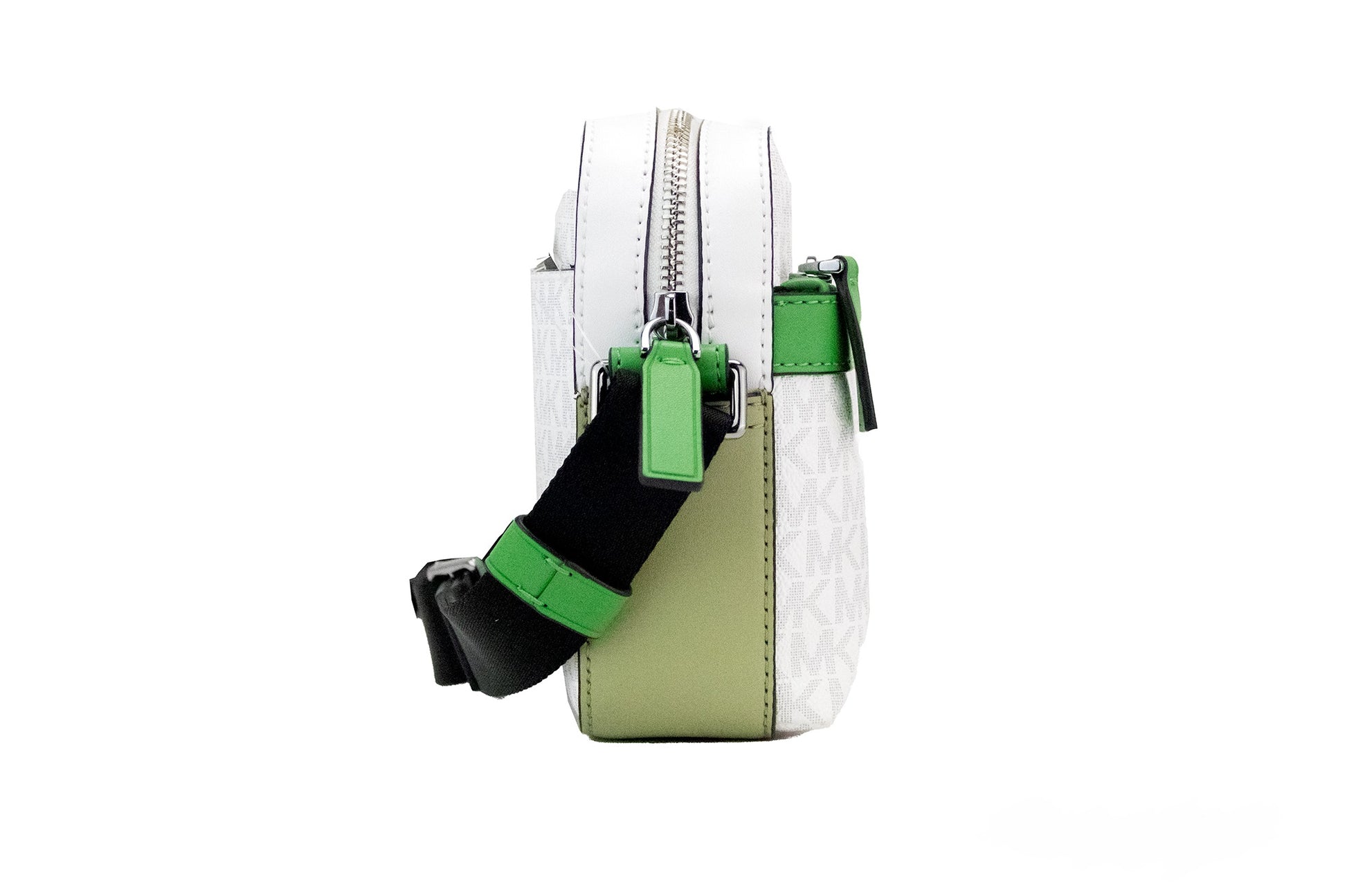 Michael Kors Cooper Small Bright White Palm Signature PVC Utility Crossbody Bag - ACCEXO