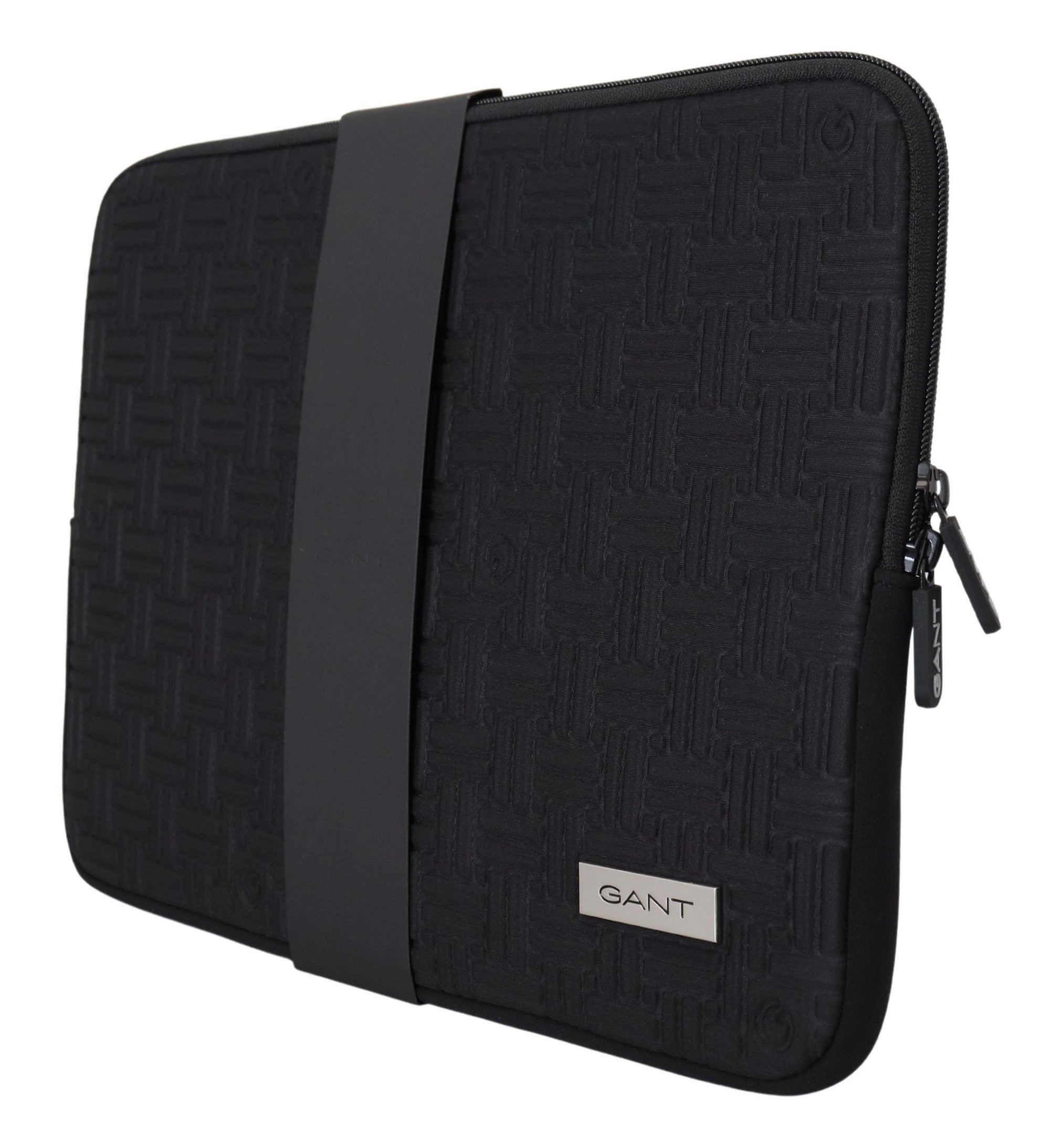 Gant Black Padded Pouch Bag Zipper Cover Sleeve Case - ACCEXO