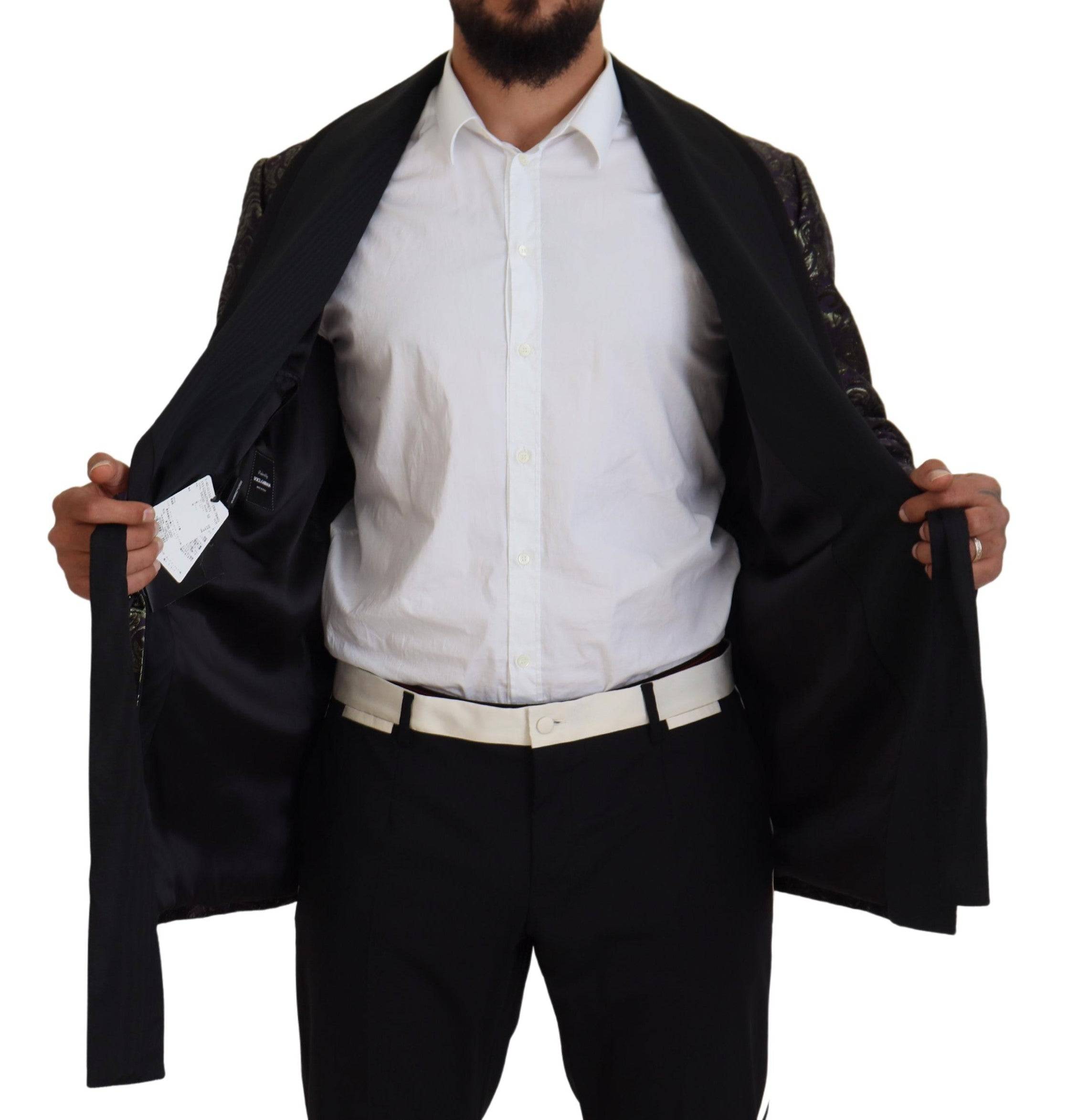 Dolce & Gabbana Gold Jacquard Robe Jacket - ACCEXO