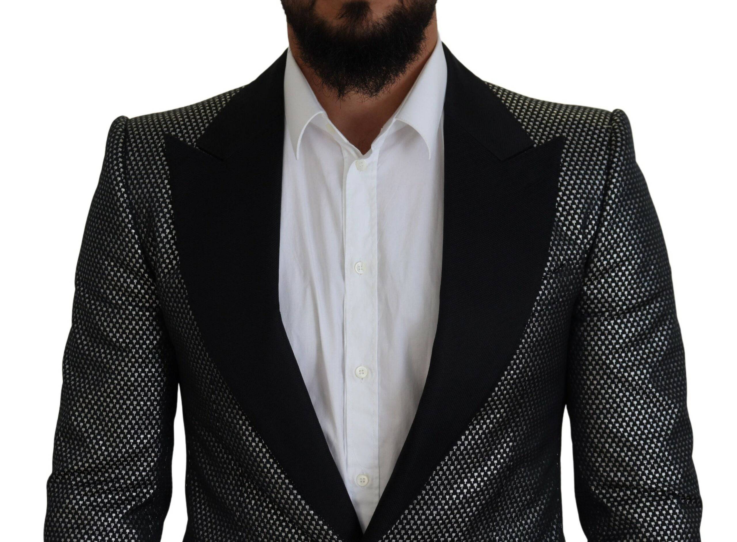 Dolce & Gabbana Elegant Jacquard Single Breasted Blazer - ACCEXO