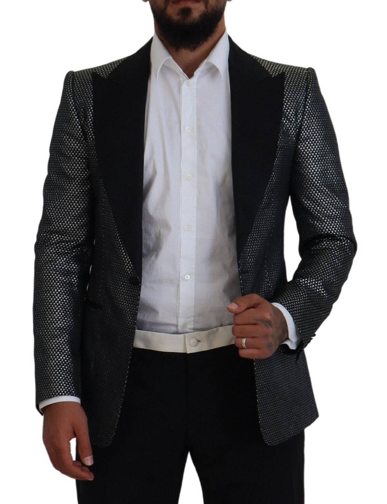 Dolce & Gabbana Elegant Jacquard Single Breasted Blazer - ACCEXO