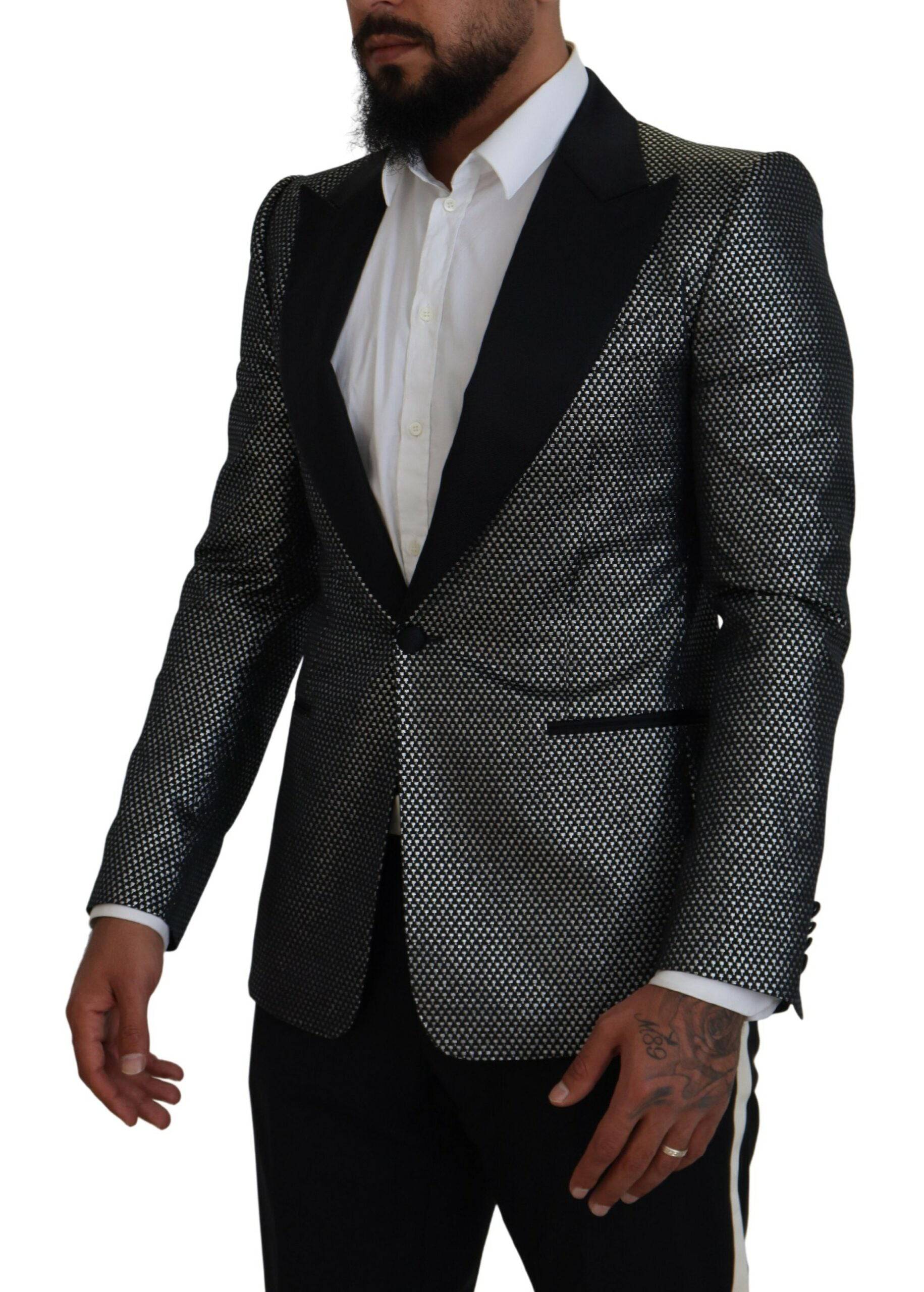 Dolce & Gabbana Elegant Jacquard Single Breasted Blazer - ACCEXO
