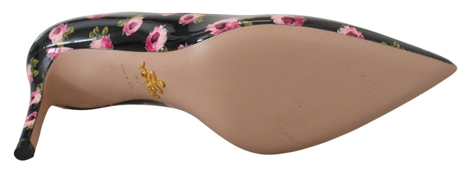 Prada Elegant Floral Print Leather Pumps - ACCEXO