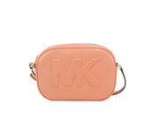 Michael Kors Jet Set Travel Medium Sherbert Leather Oval Camera Crossbody Bag - ACCEXO