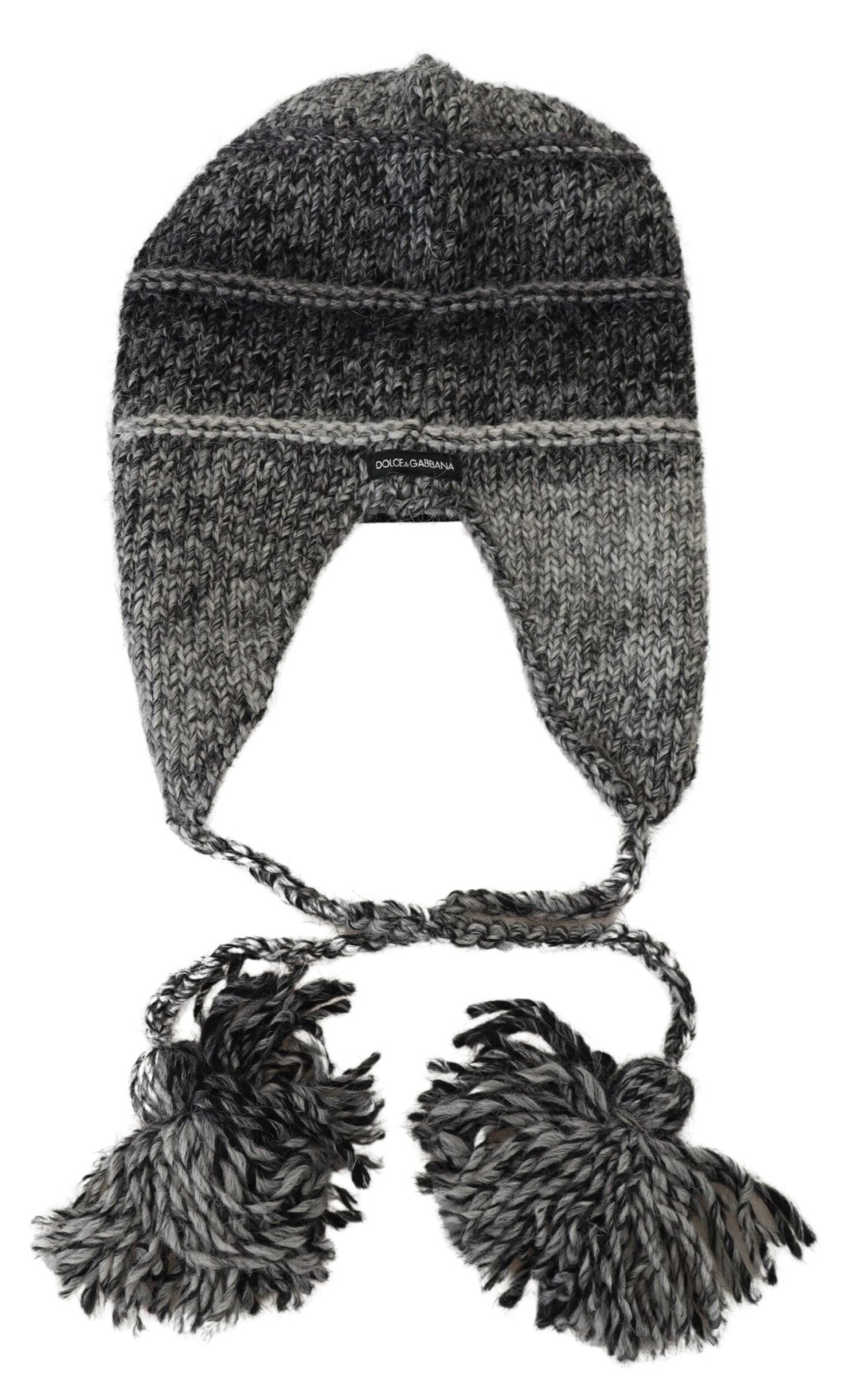 Dolce & Gabbana Elegant Gray Knitted Beanie Hat - ACCEXO