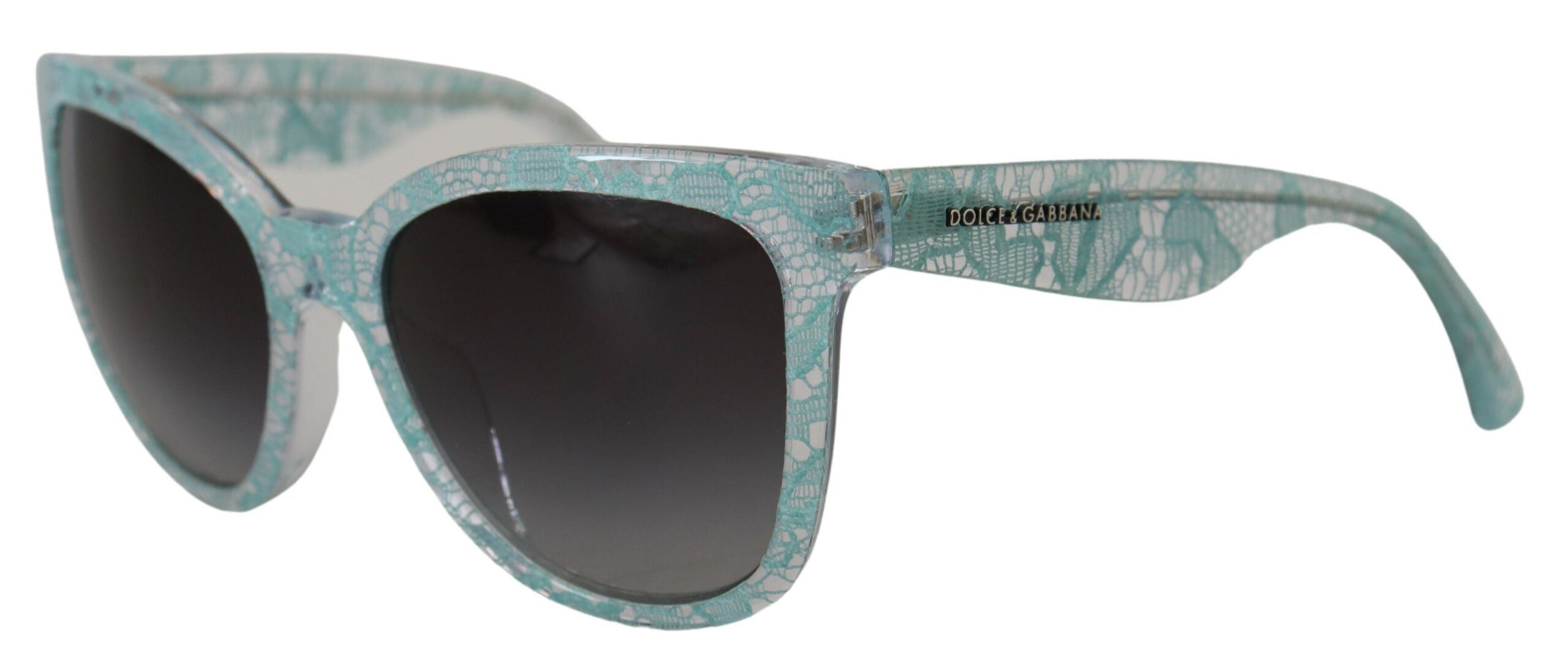 Dolce & Gabbana Elegant Blue Lace Detail Sunglasses - ACCEXO