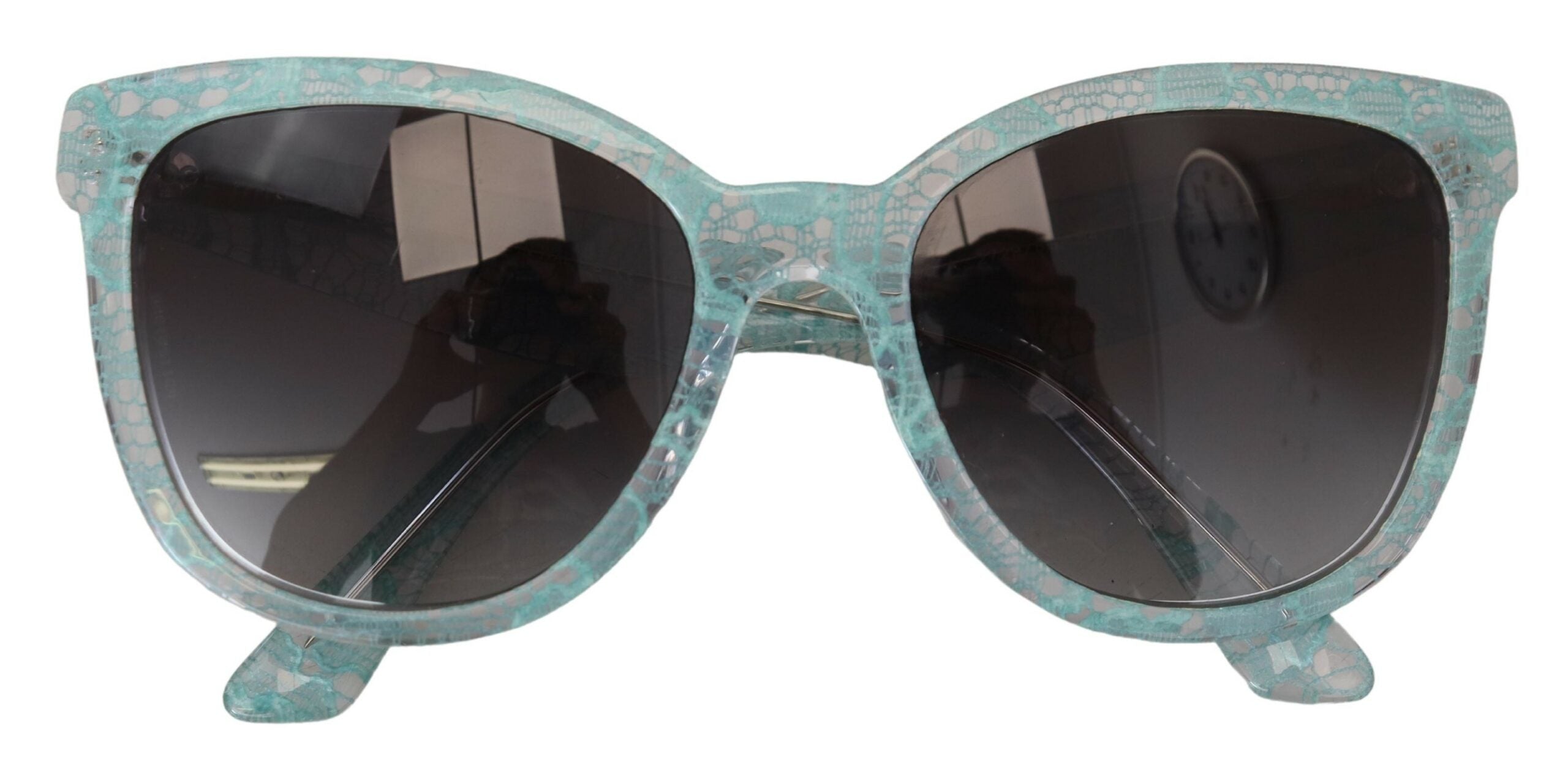 Dolce & Gabbana Elegant Blue Lace Detail Sunglasses - ACCEXO