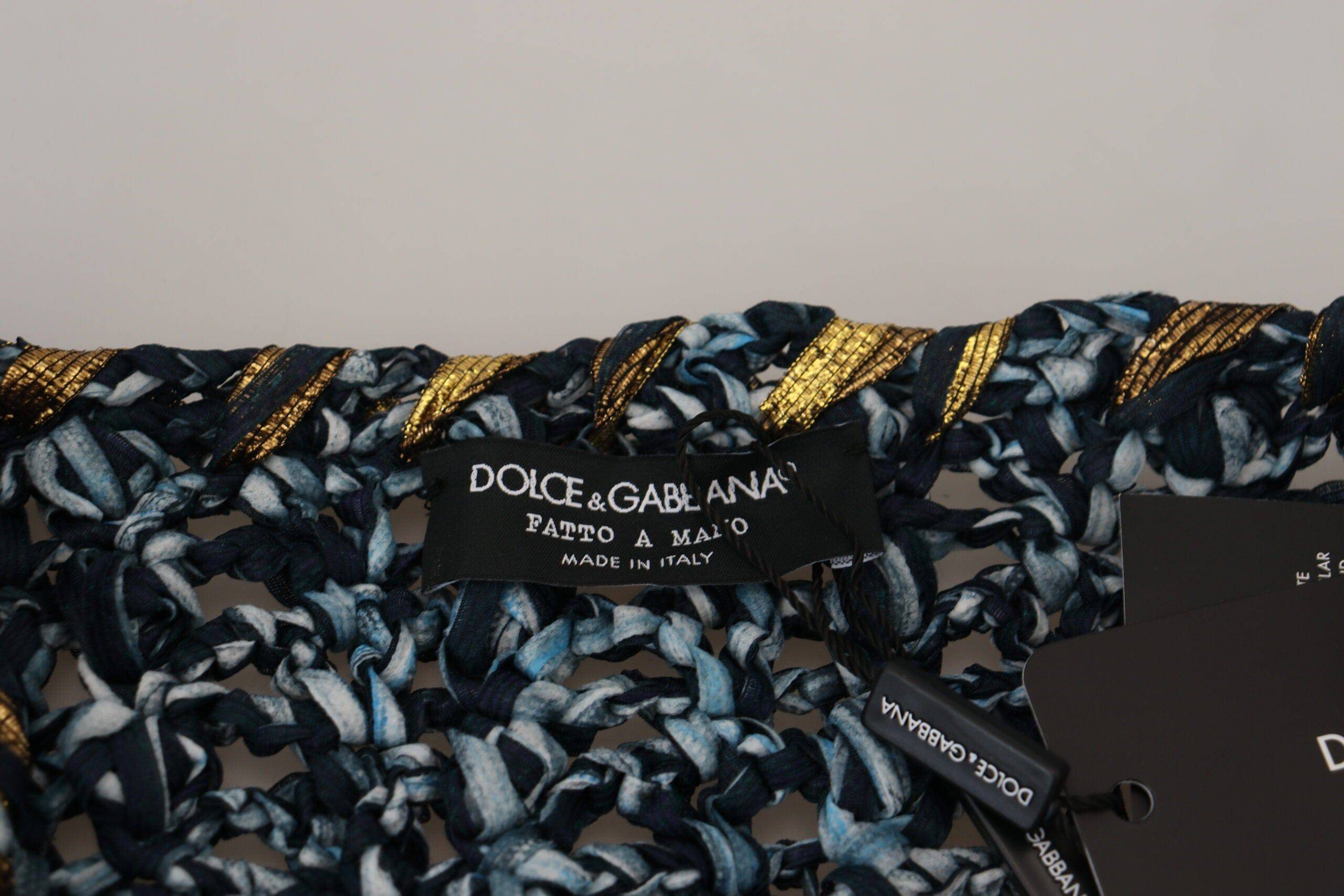 Dolce & Gabbana Elegant Blue V-Neck Cardigan Sweater - ACCEXO