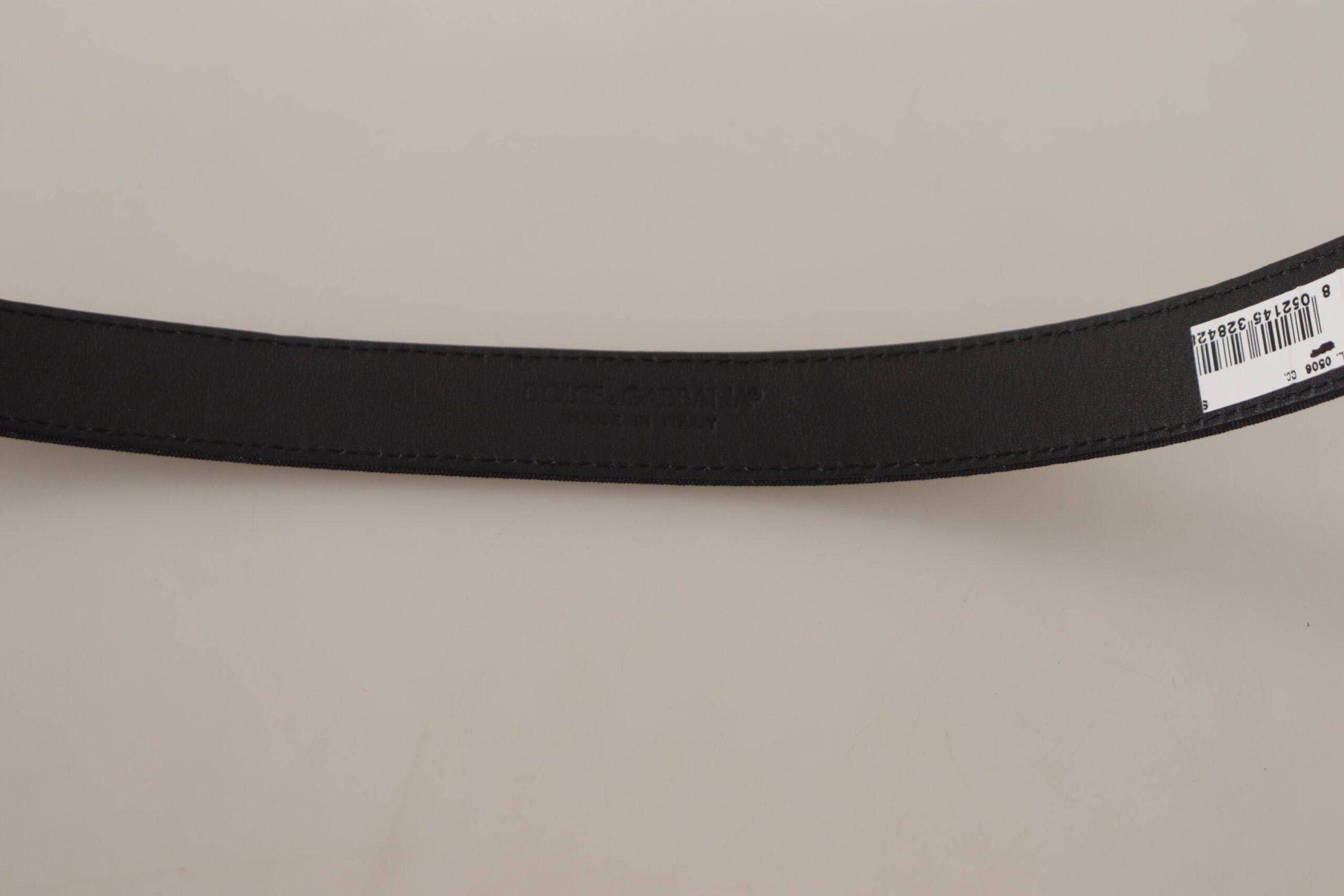 Dolce & Gabbana Elegant Black Canvas & Leather Belt - ACCEXO
