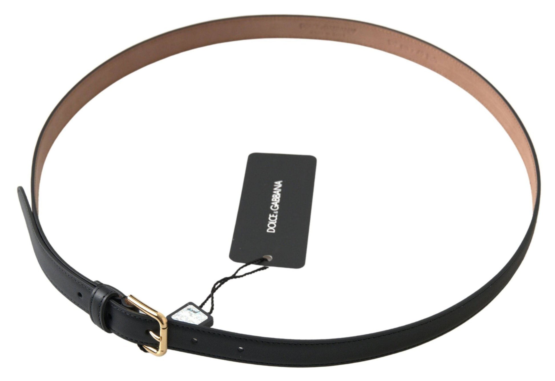 Dolce & Gabbana Elegant Italian Leather Belt with Metal Buckle - ACCEXO