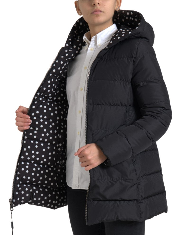 Dolce & Gabbana Elegant Full Zip Black Hooded Jacket - ACCEXO