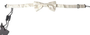Dolce & Gabbana Elegant Ivory Fantasy Pattern Silk Bow Tie - ACCEXO