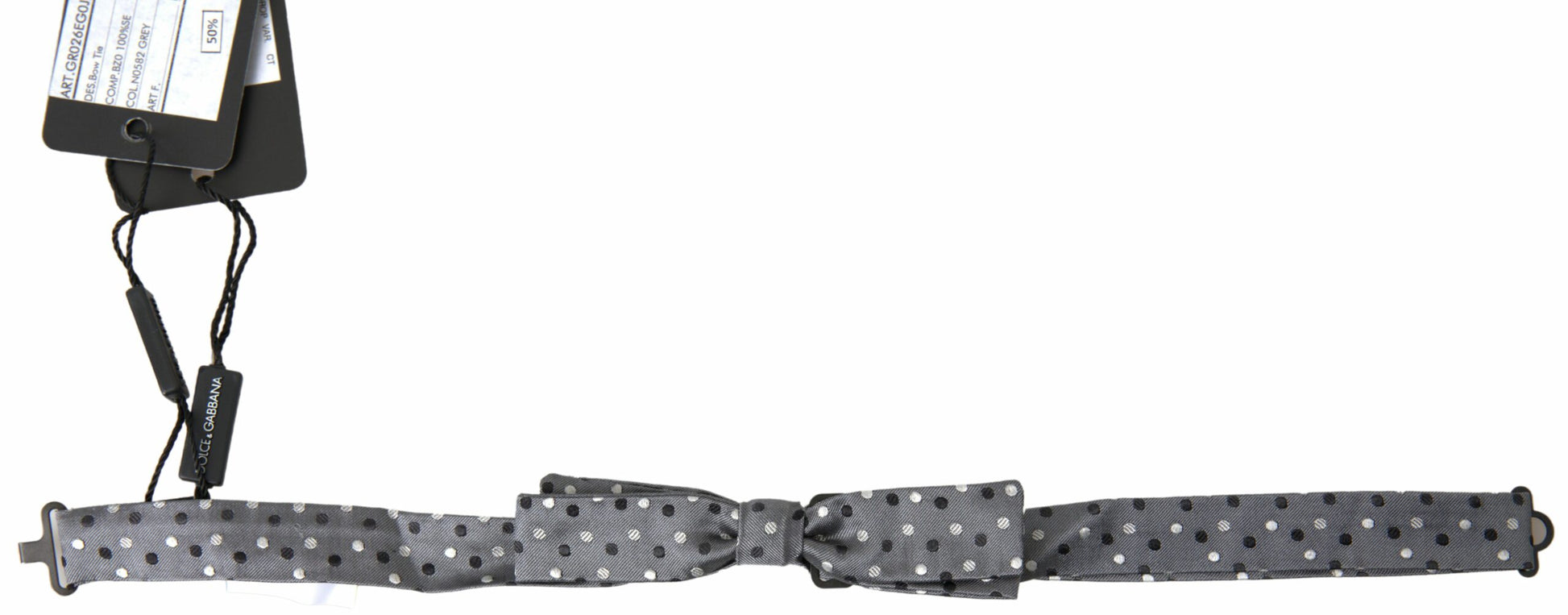 Dolce & Gabbana Elegant Silk Gray Bow Tie - ACCEXO