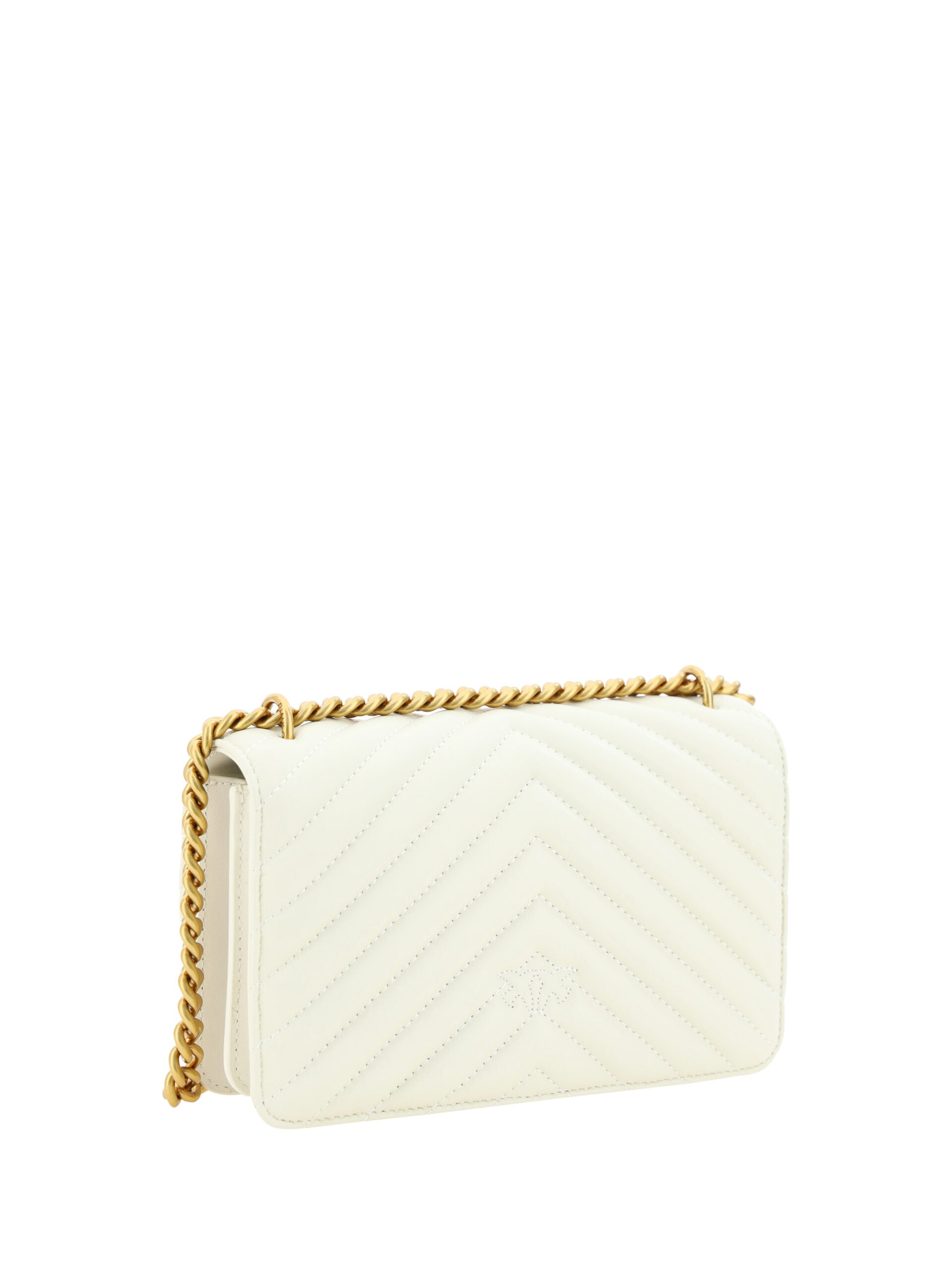 PINKO Elegant White Mini Love Shoulder Bag - ACCEXO
