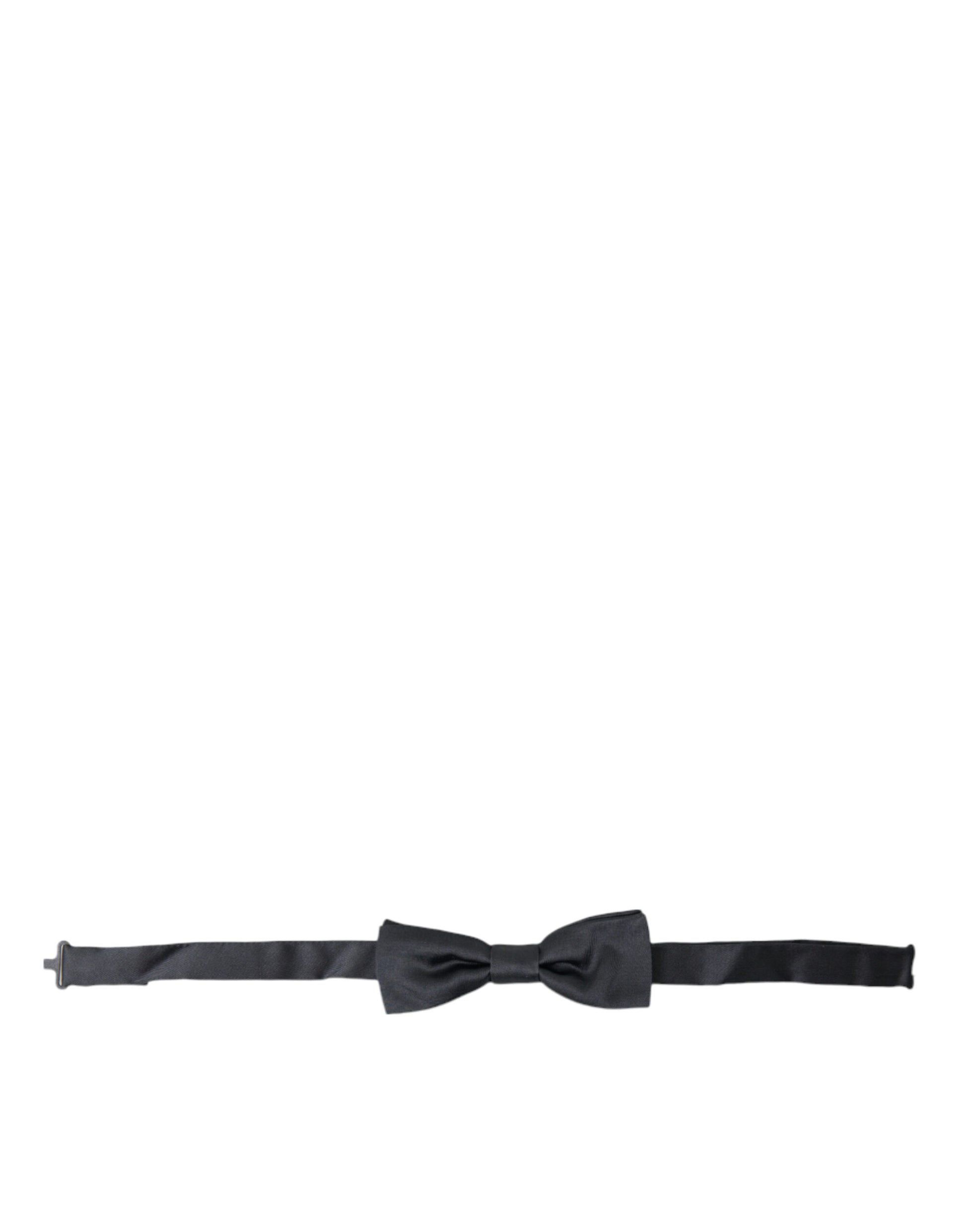 Dolce & Gabbana Elegant Anthracite Gray Silk Bow Tie - ACCEXO