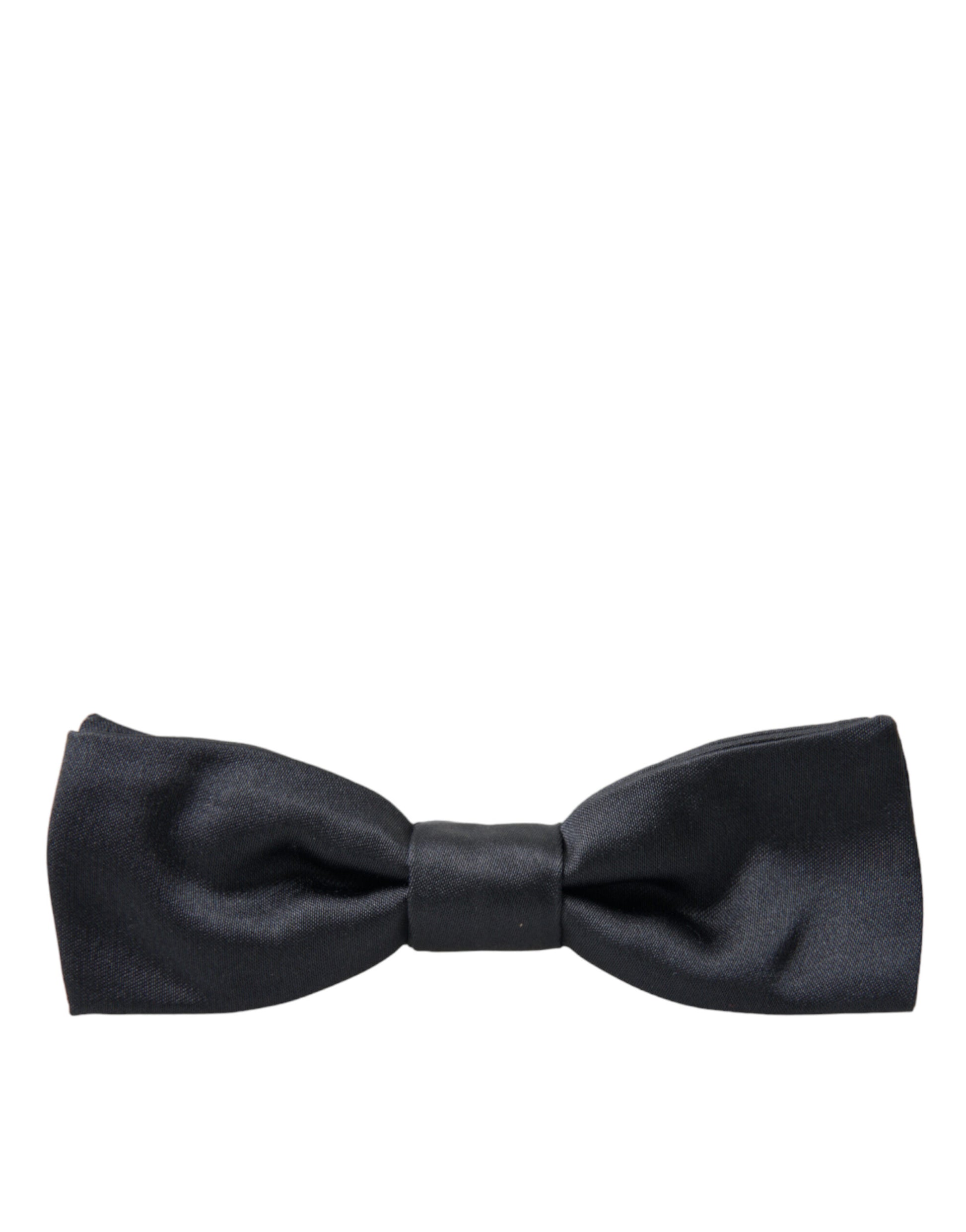 Dolce & Gabbana Elegant Anthracite Gray Silk Bow Tie - ACCEXO