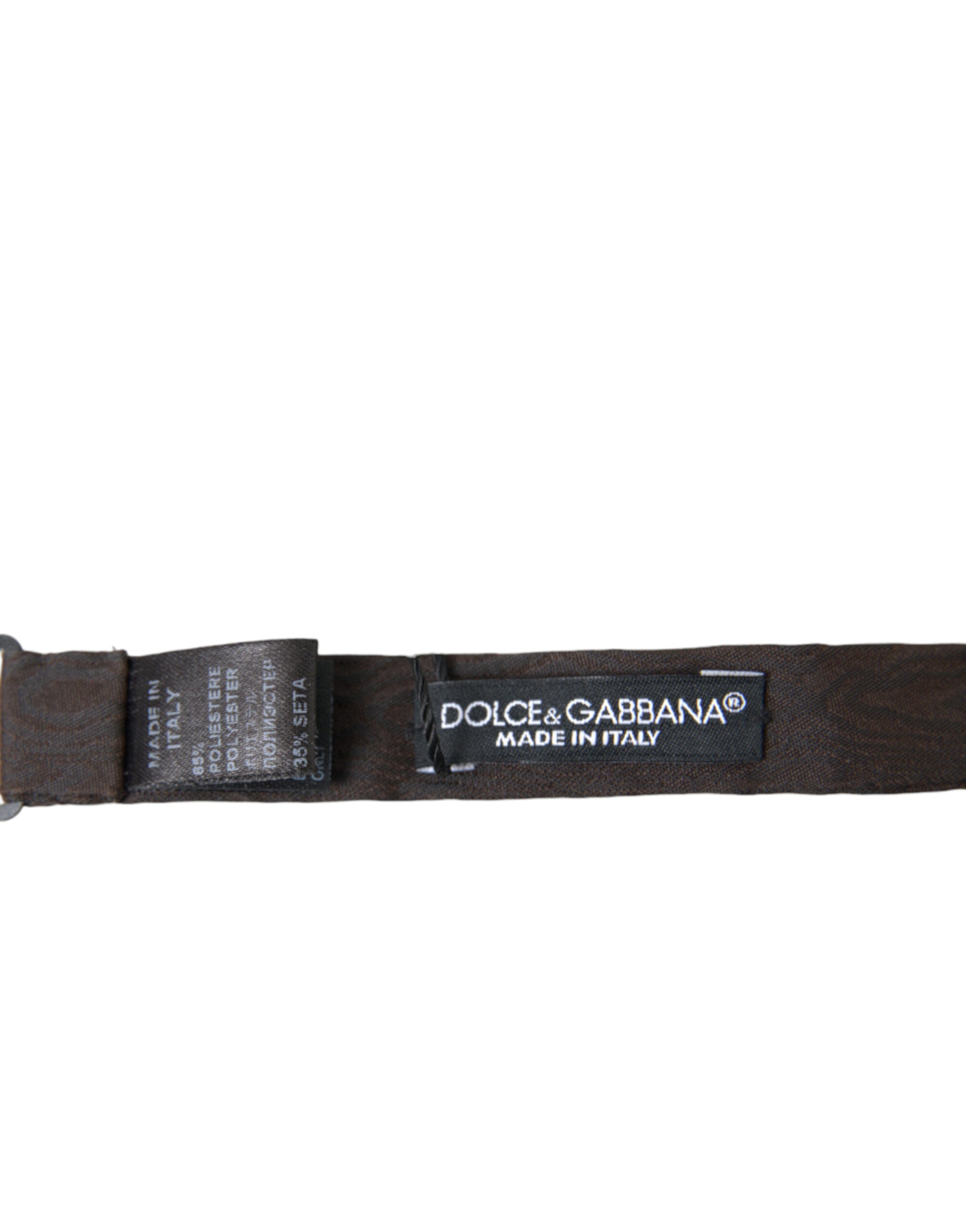 Dolce & Gabbana Elegant Brown Silk Blend Bow Tie - ACCEXO