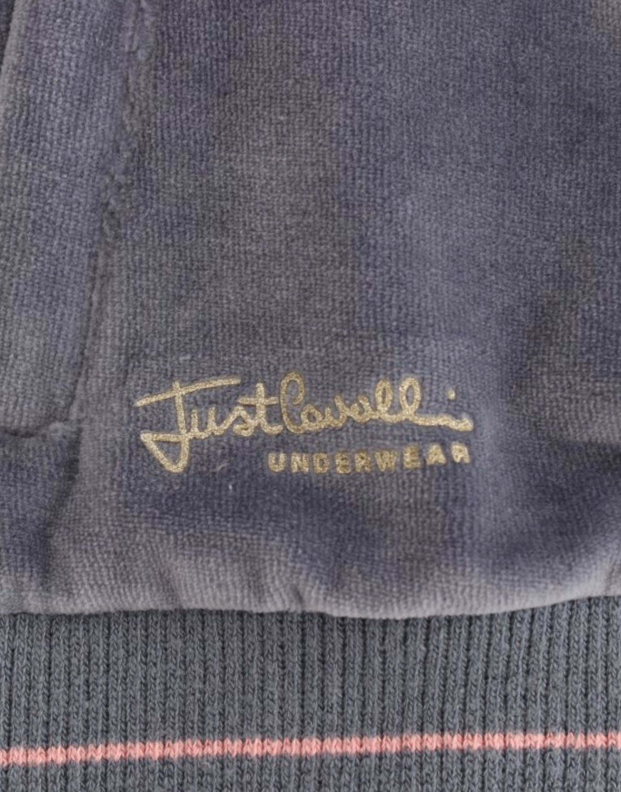 Cavalli Elegant Blue Zip Cardigan with Gold Details - ACCEXO