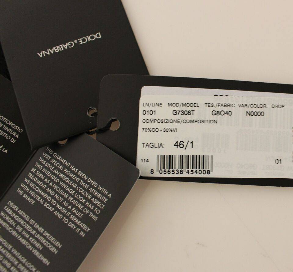 Dolce & Gabbana Elegant Black Cotton Blend Dress Vest - ACCEXO