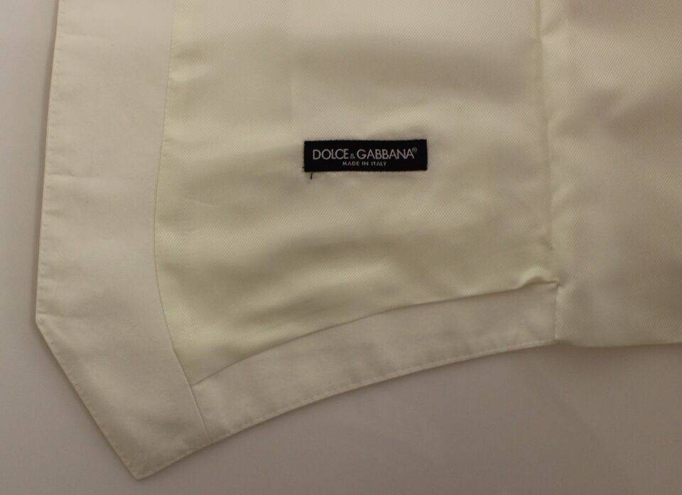 Dolce & Gabbana Elegant White Cotton Silk Dress Vest - ACCEXO