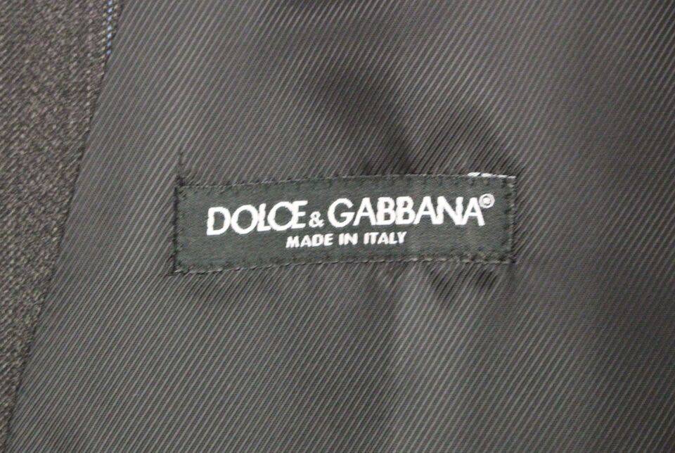 Dolce & Gabbana Elegant Striped Gray Dress Vest - ACCEXO