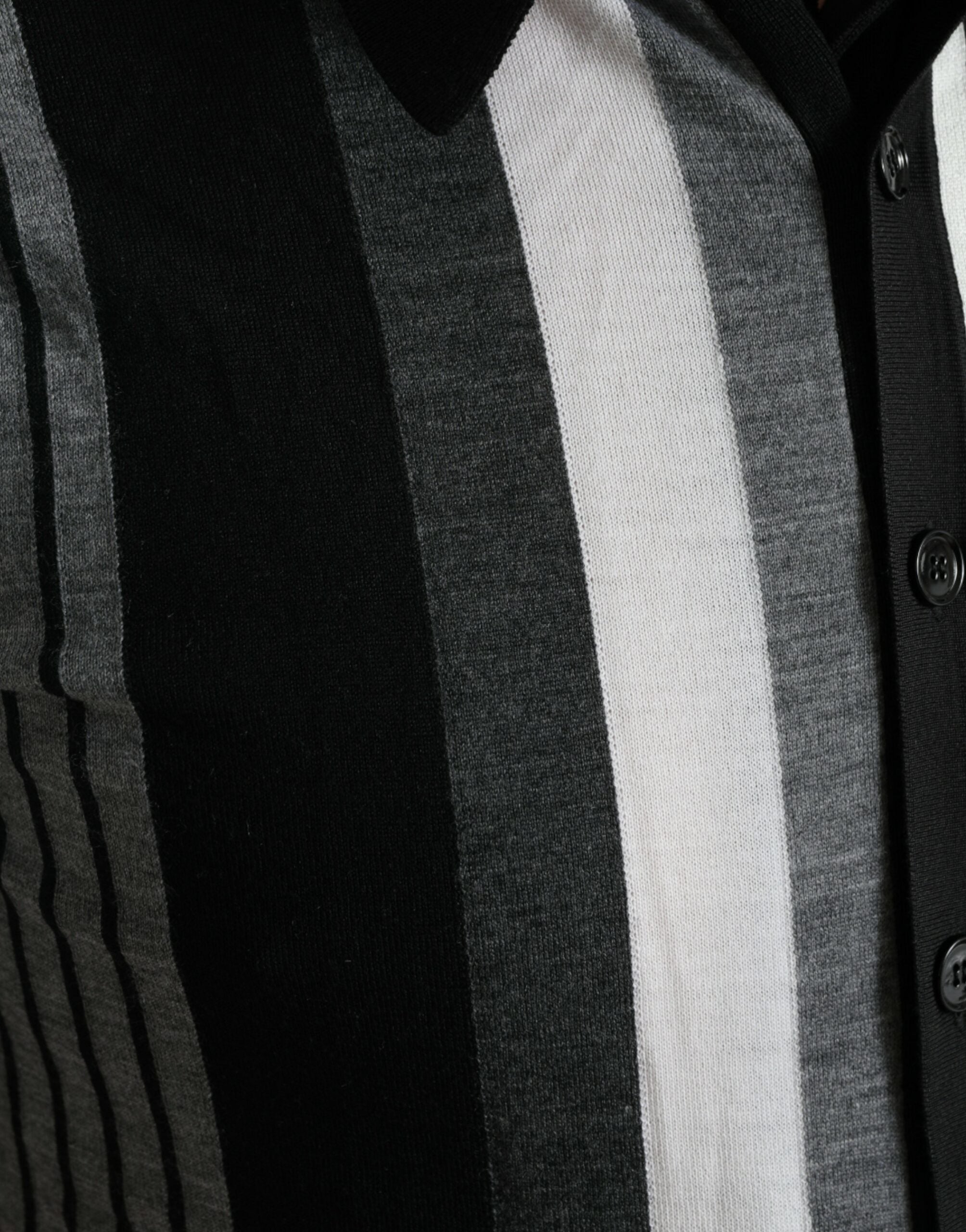 Dolce & Gabbana Elegant Striped Silk Blend Cardigan - ACCEXO