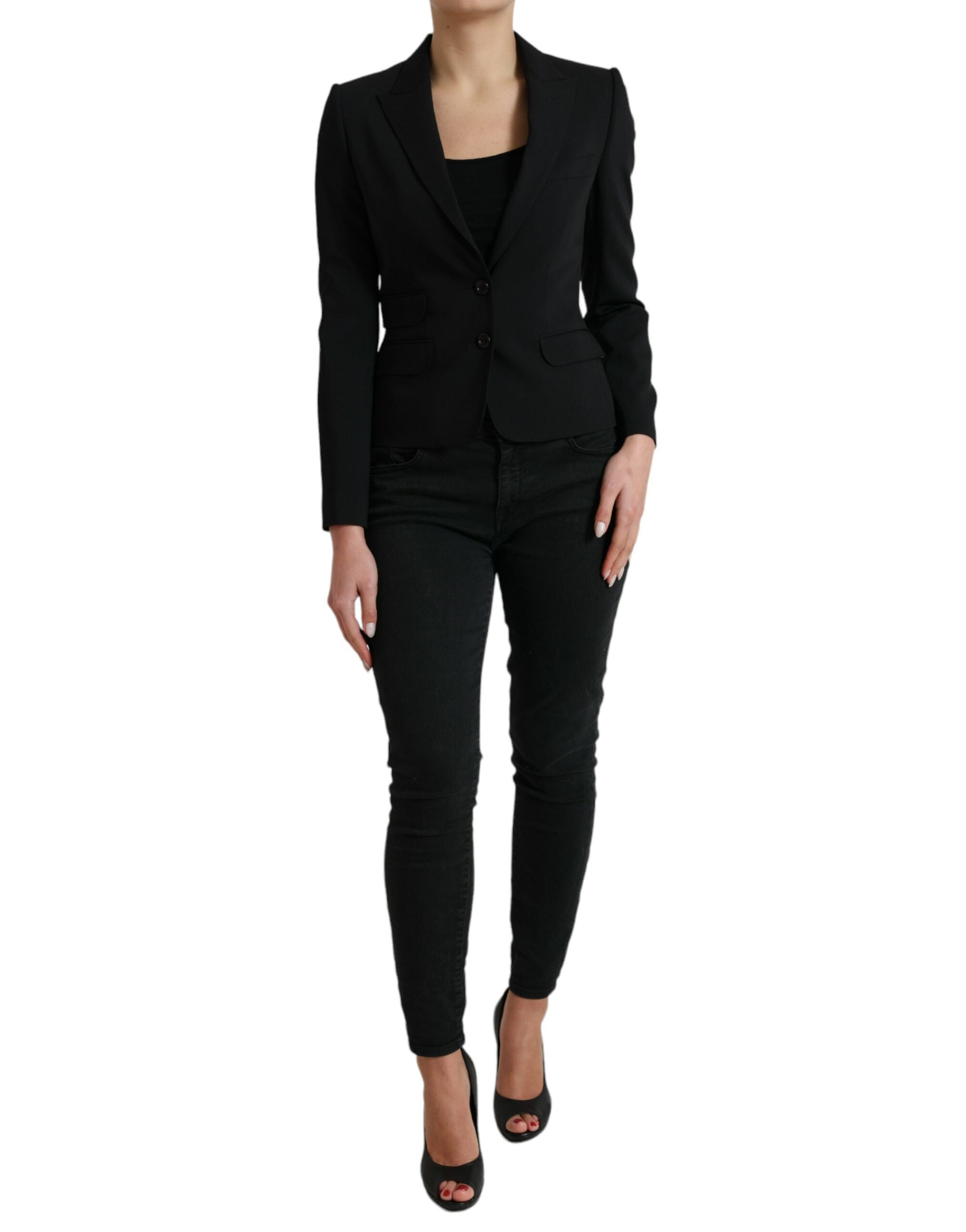 Dolce & Gabbana Chic Wool Blend Peak Lapel Blazer - ACCEXO
