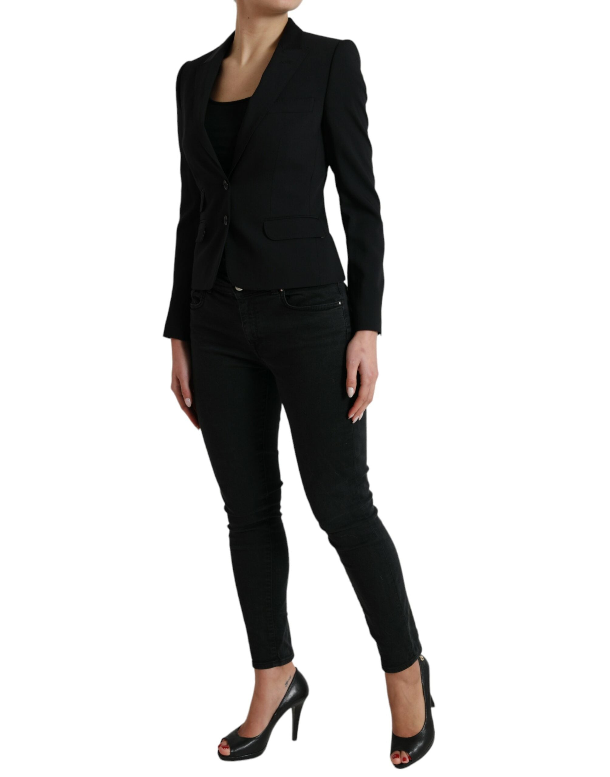 Dolce & Gabbana Chic Wool Blend Peak Lapel Blazer - ACCEXO