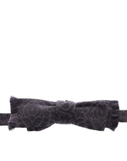 Dolce & Gabbana Elegant Black Paisley Silk-Wool Blend Bow Tie - ACCEXO
