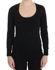 Dolce & Gabbana Elegant Black Deep Crewneck Sweater - ACCEXO