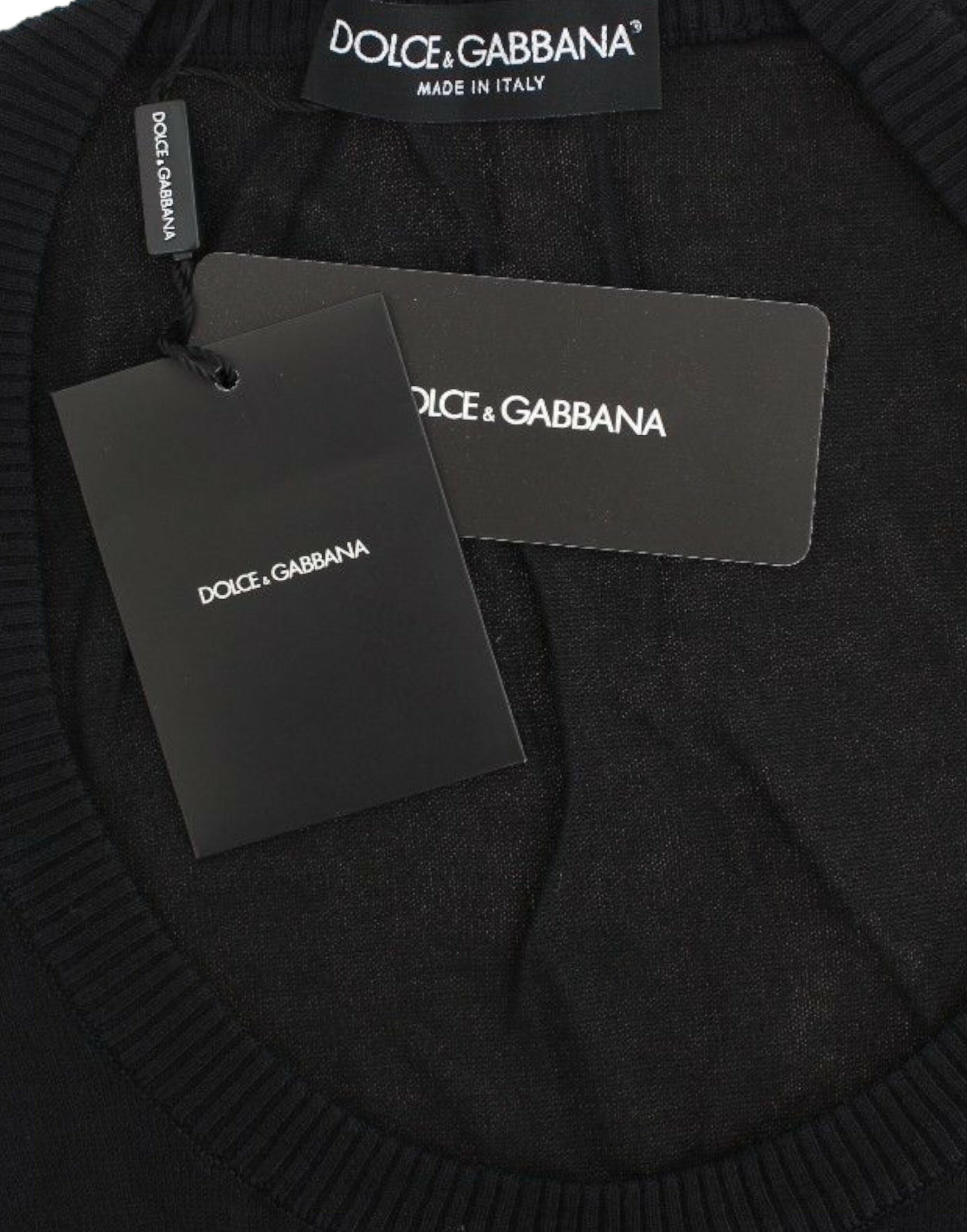 Dolce & Gabbana Elegant Black Deep Crewneck Sweater - ACCEXO