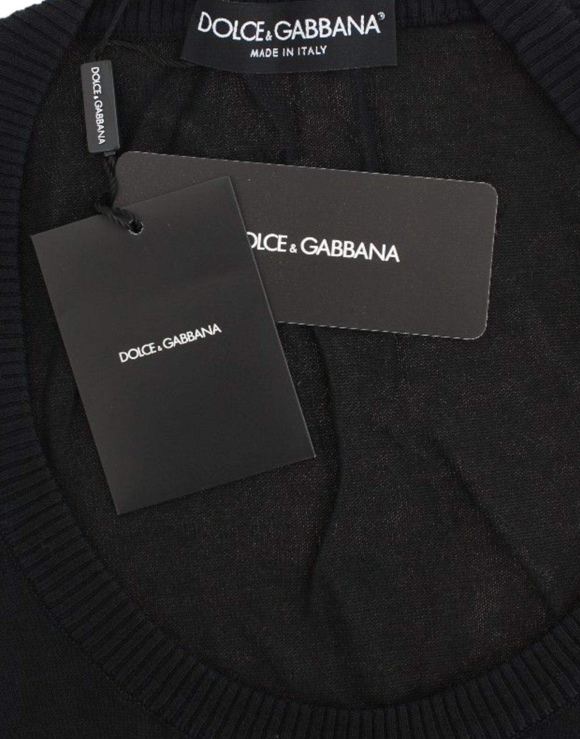 Dolce & Gabbana Elegant Black Deep Crewneck Sweater - ACCEXO