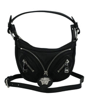 Versace Elegant Black Mini Hobo Shoulder Bag - ACCEXO