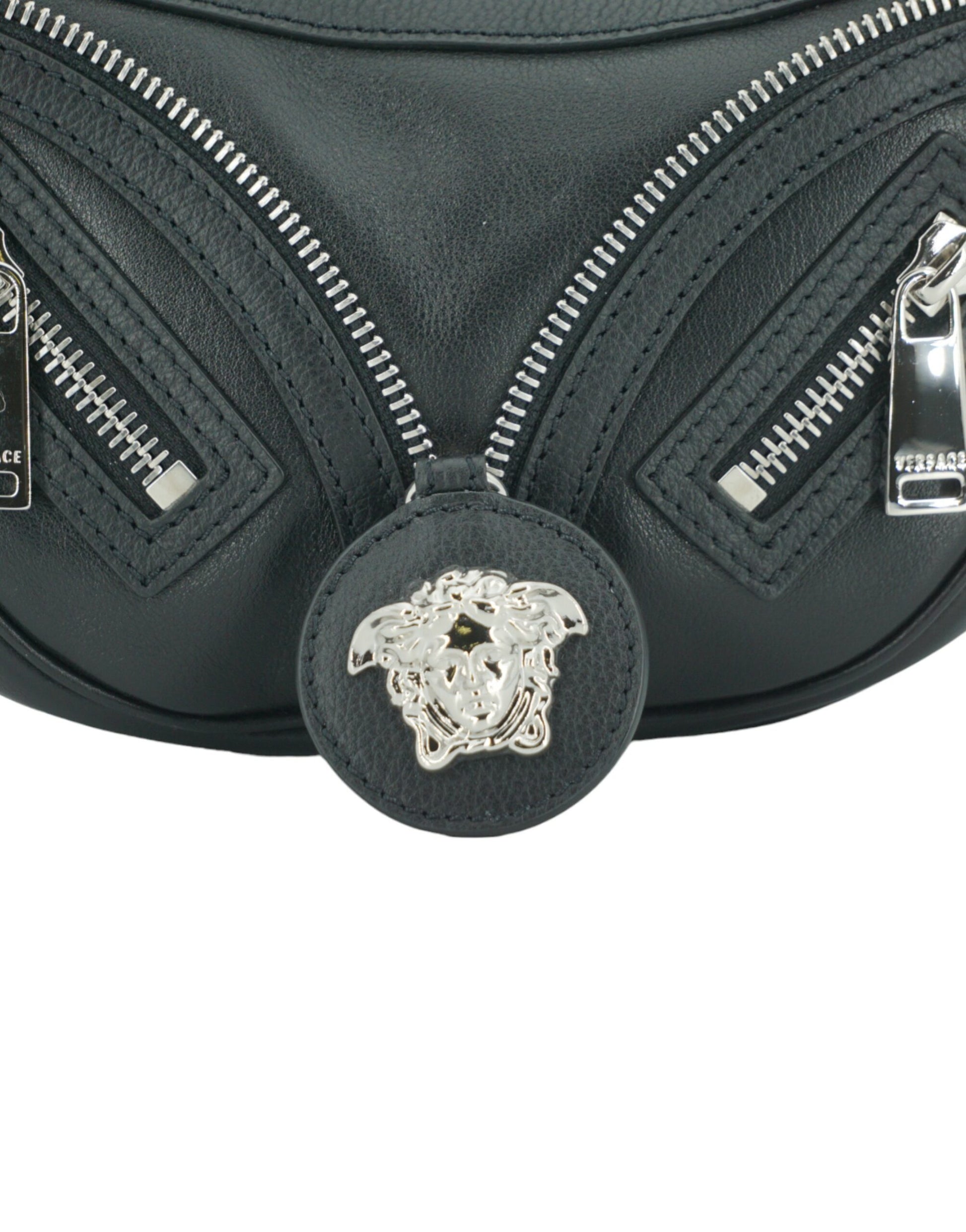 Versace Elegant Black Mini Hobo Shoulder Bag - ACCEXO