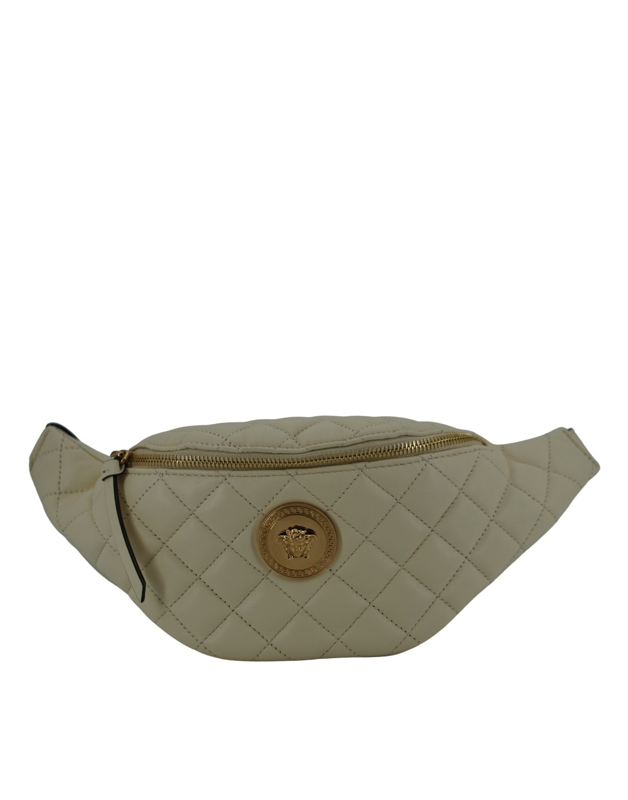 Versace Elegant White Lamb Leather Belt Bag - ACCEXO