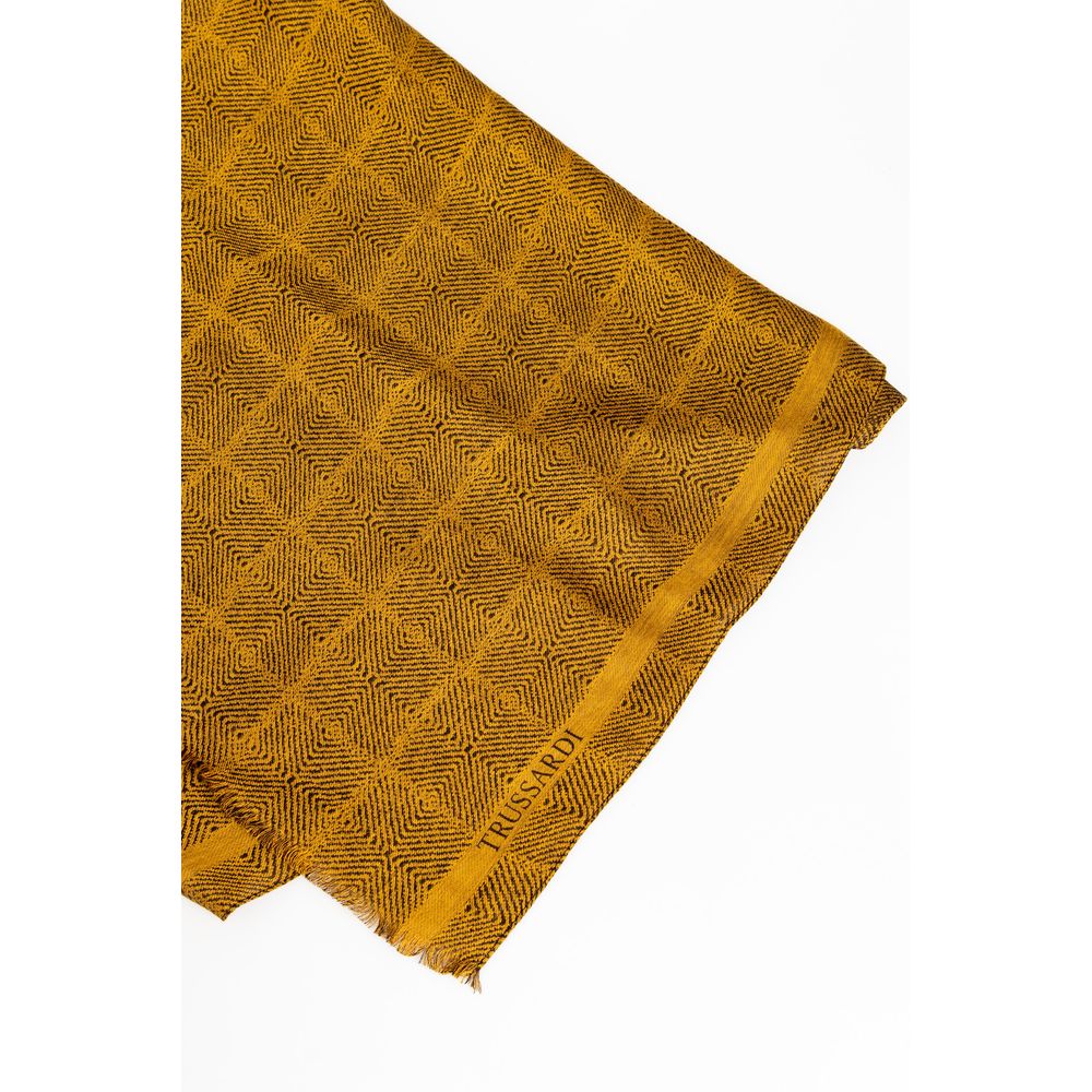 Trussardi Yellow Viscose Men Scarf - ACCEXO