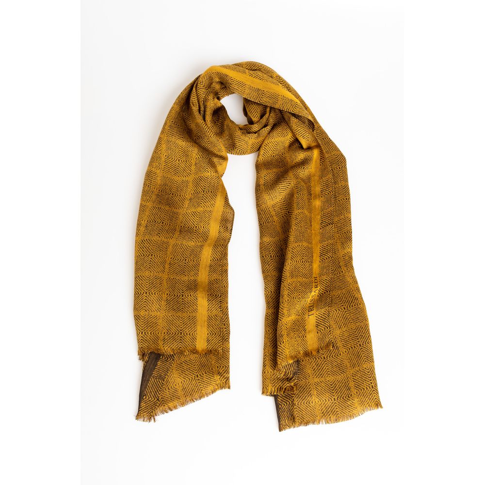 Trussardi Yellow Viscose Men Scarf - ACCEXO