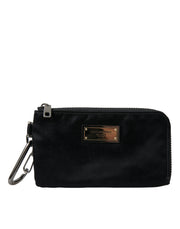 Dolce & Gabbana Sleek Designer Nylon-Leather Pouch in Black - ACCEXO