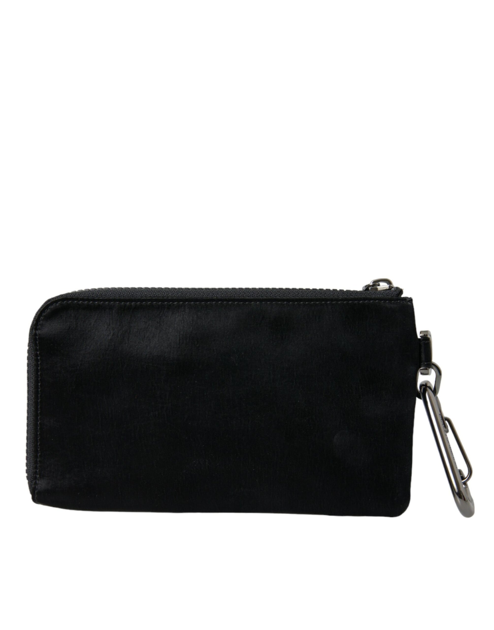 Dolce & Gabbana Sleek Designer Nylon-Leather Pouch in Black - ACCEXO