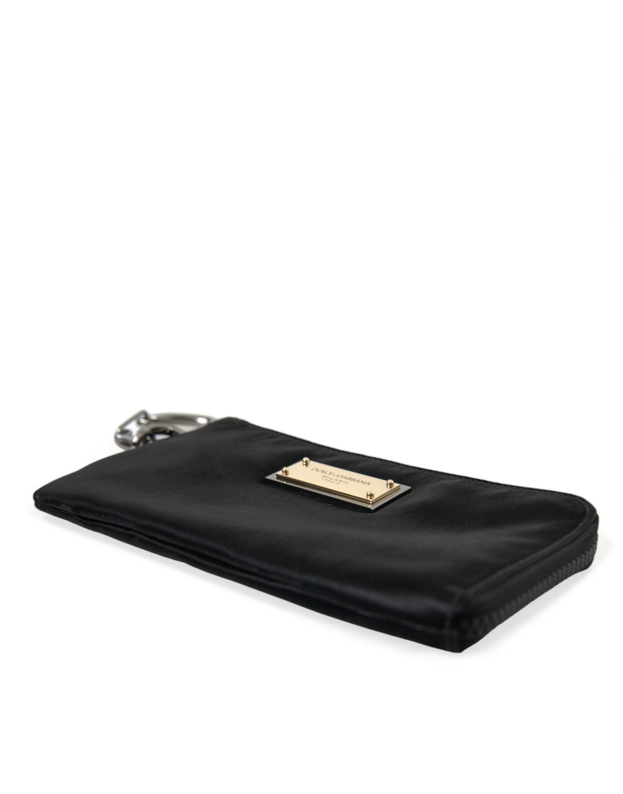 Dolce & Gabbana Sleek Designer Nylon-Leather Pouch in Black - ACCEXO