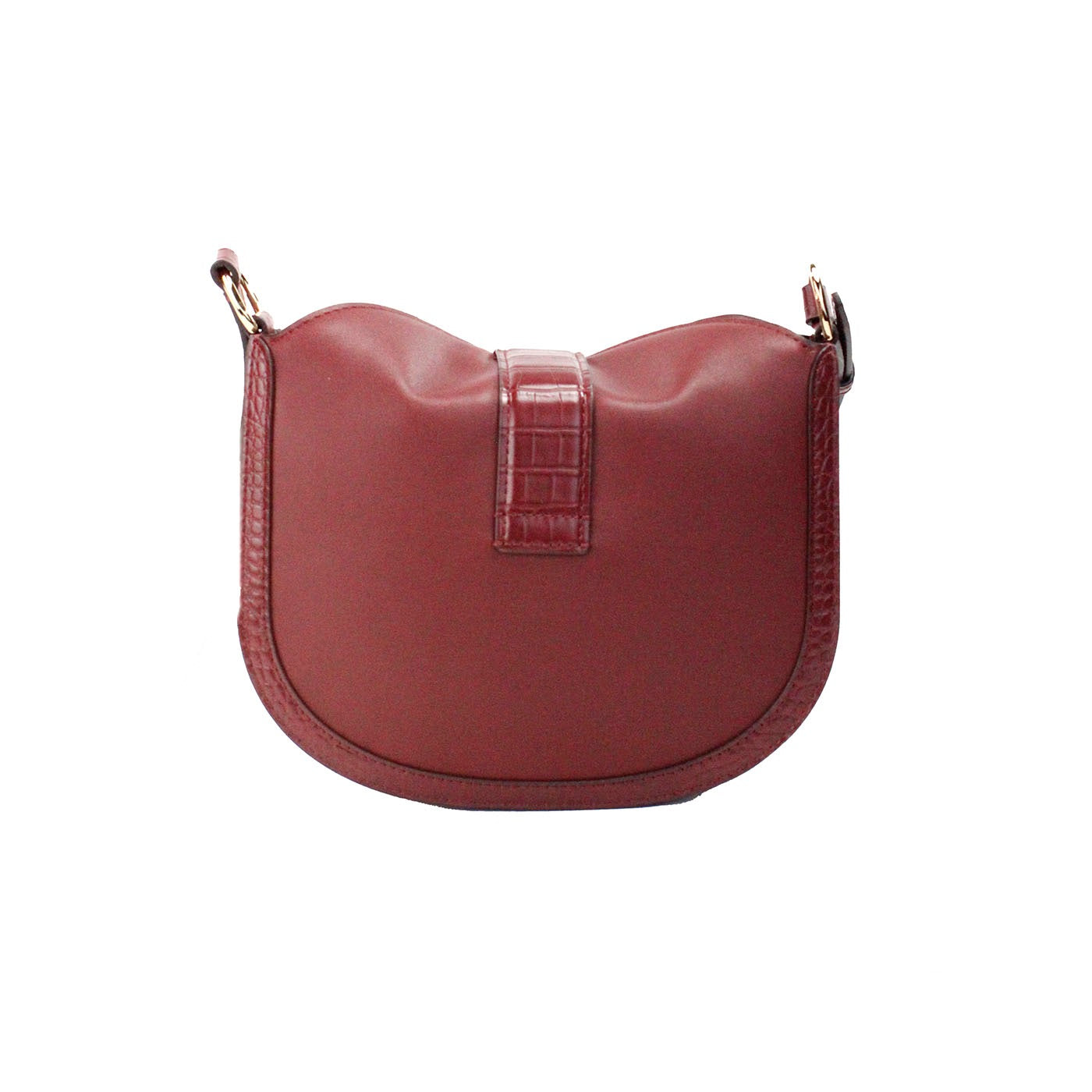 Michael Kors Gabby Small Dark Cherry Leather Foldover Hobo Crossbody Bag - ACCEXO