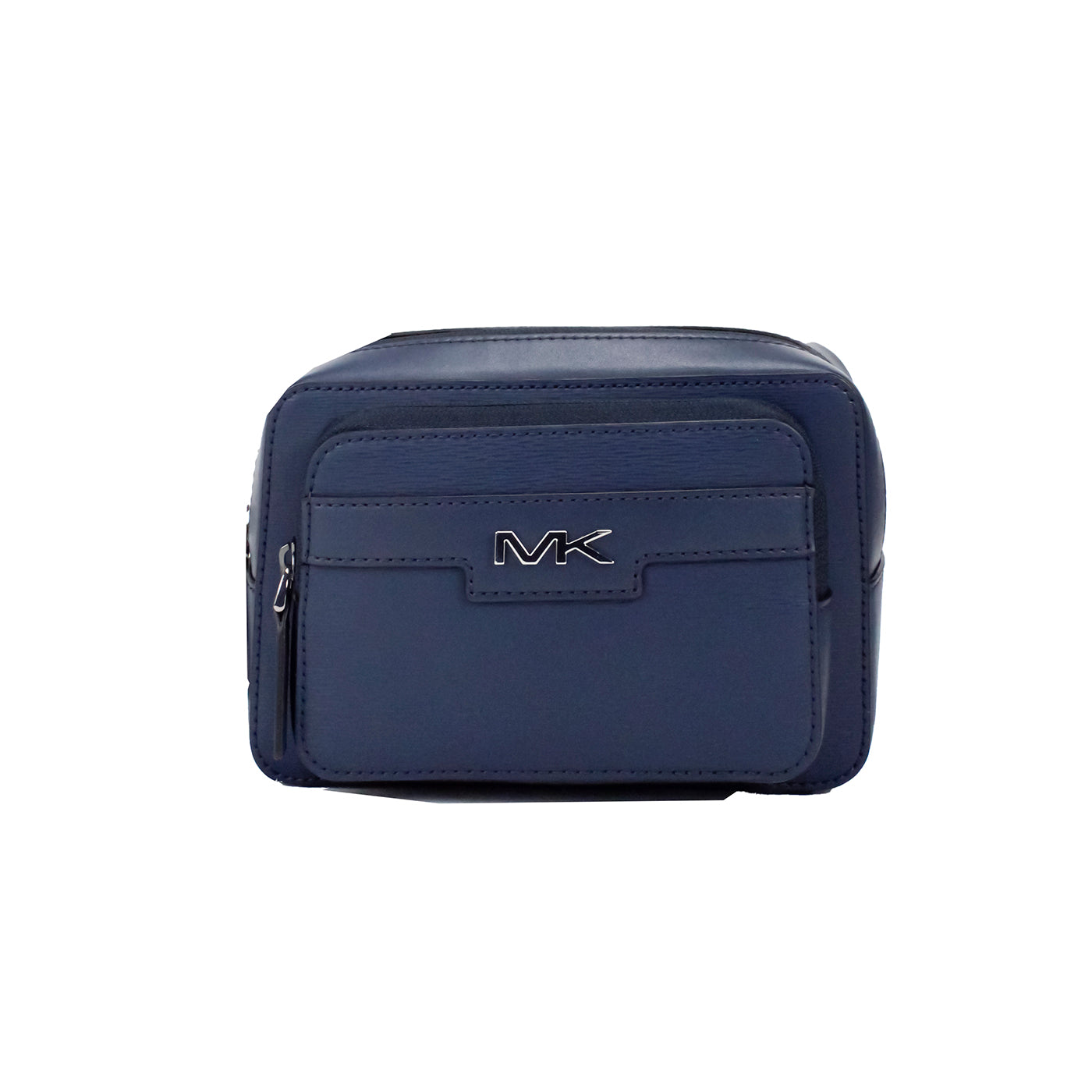 Michael Kors Cooper Small Navy Blue Smooth Leather Double Zip Belt Bag - ACCEXO